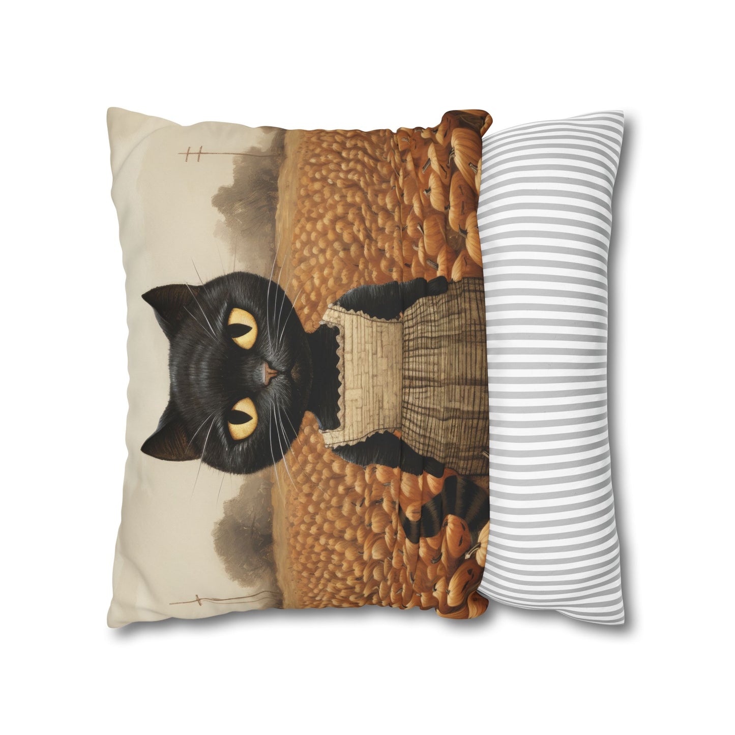 Kitty Boo Boo Square Poly Canvas Pillowcase