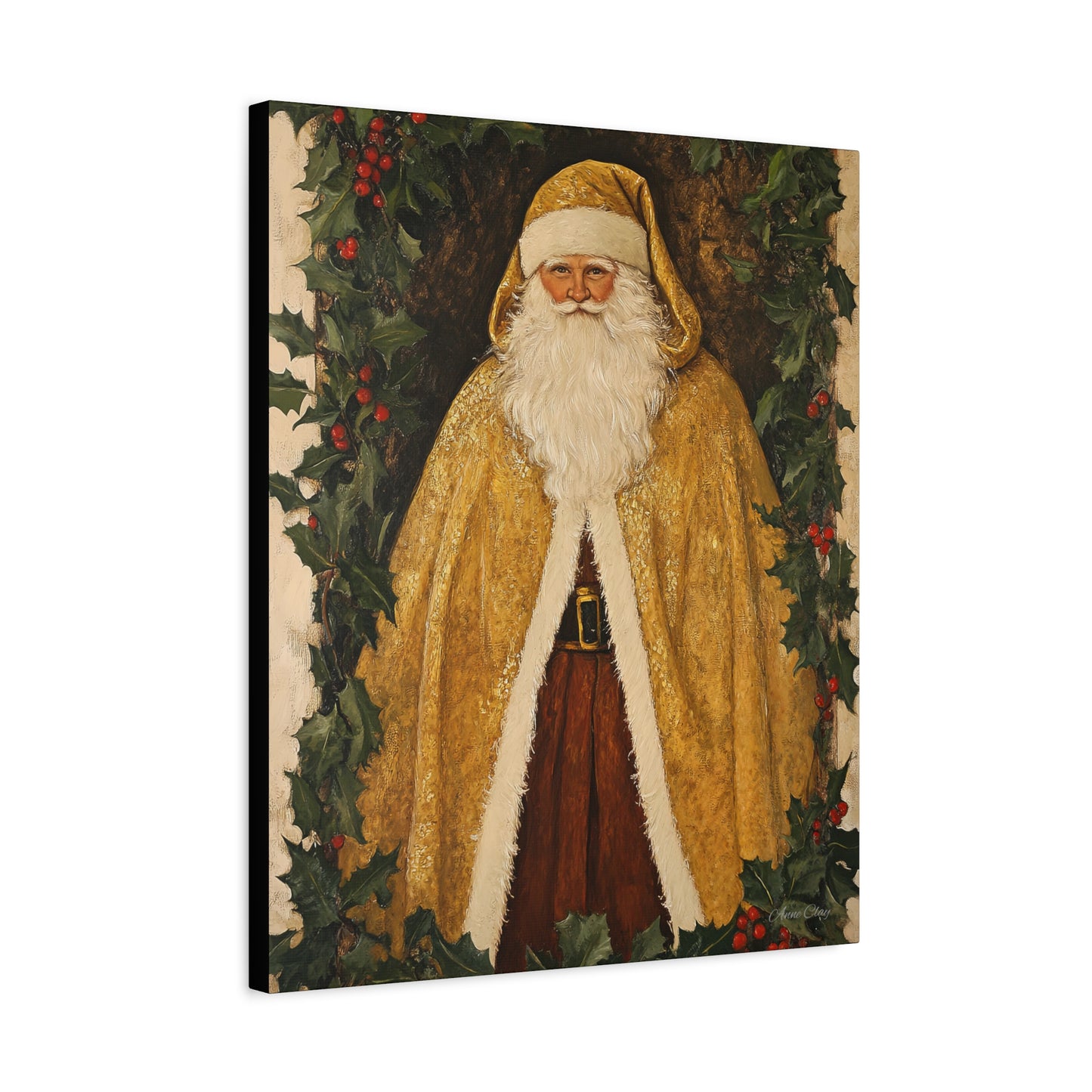 Snuggly Santa Matte Canvas, Stretched, 1.25"