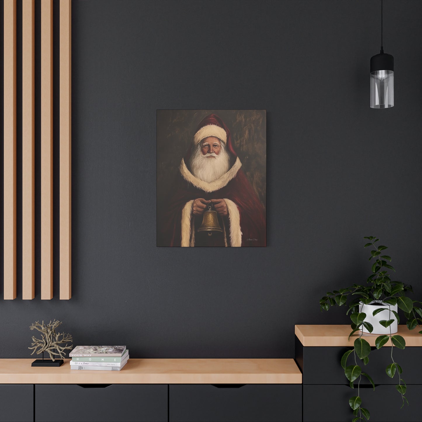Santa Bell Matte Canvas, Stretched, 1.25"