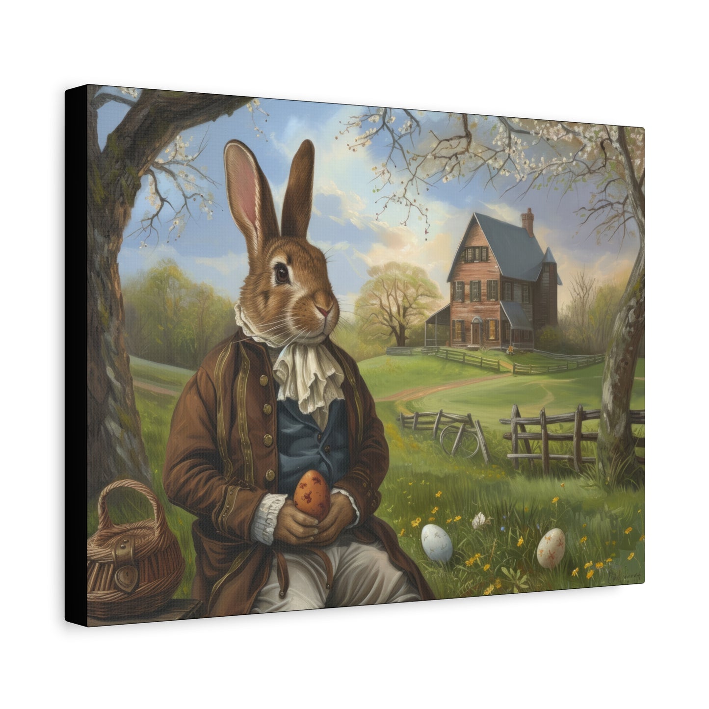 Easter Memories Easter Bunny Canvas Art - Charming Stretched Print for Spring Decor