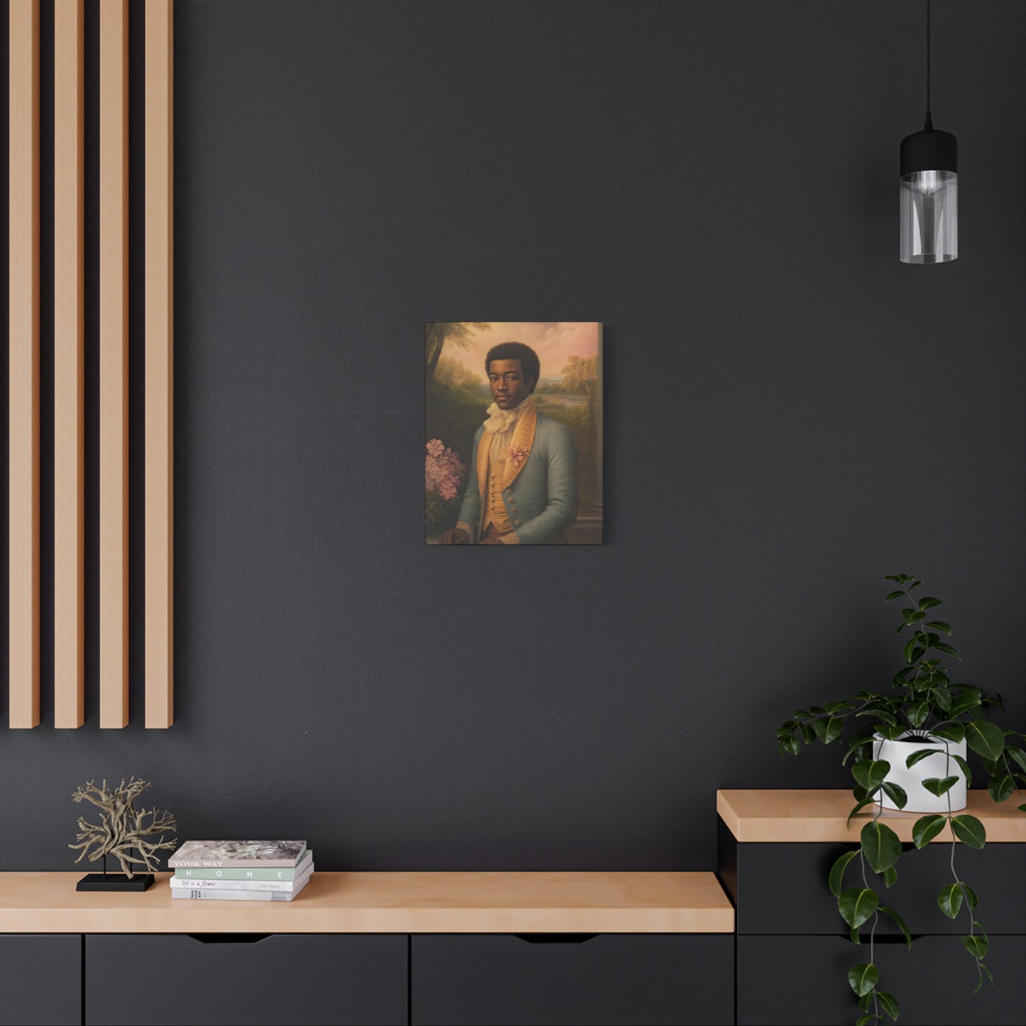 Elegant Stretched Canvas Art Print, Historical Portrait, Home Decor, Gift Idea, Wall Art, Living Room Decoration, Black History