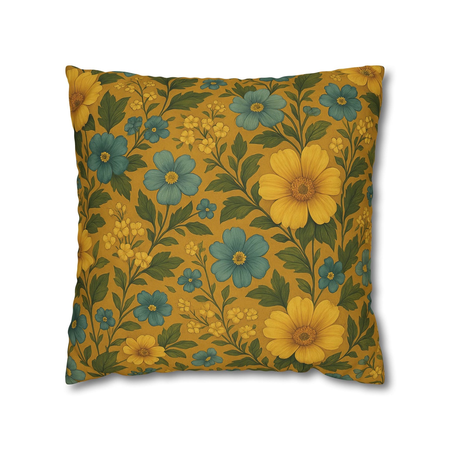 Bohemian Floral Pillowcase Cover, Cozy Home Decor, Vintage Style, Gift for Her, Spring Vibes, Couch Accessory, Cottagecore Throw
