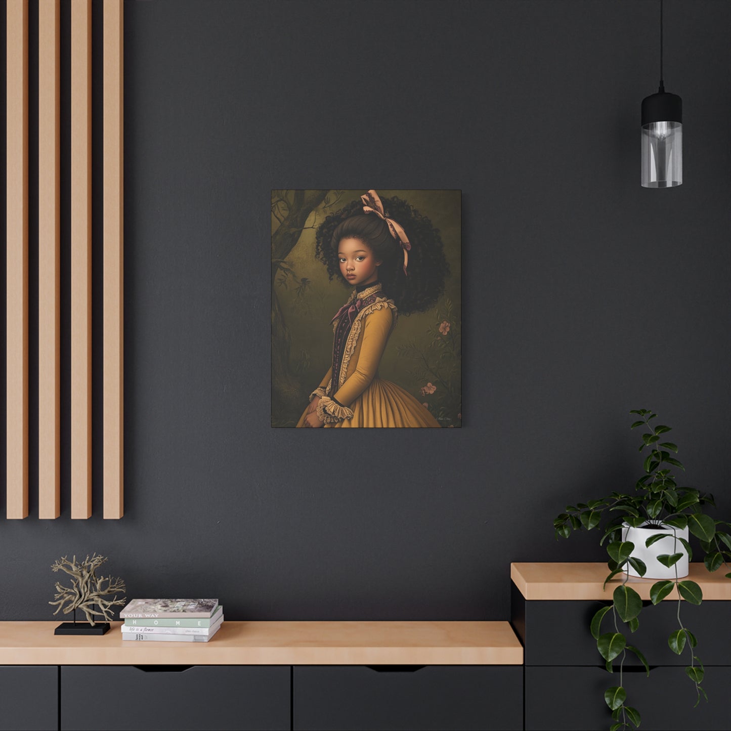 Elegant Stretched Canvas Art Print, Vintage Portrait, Home Decor, Wall Art, Gift for Art Lovers, Gallery Wall
