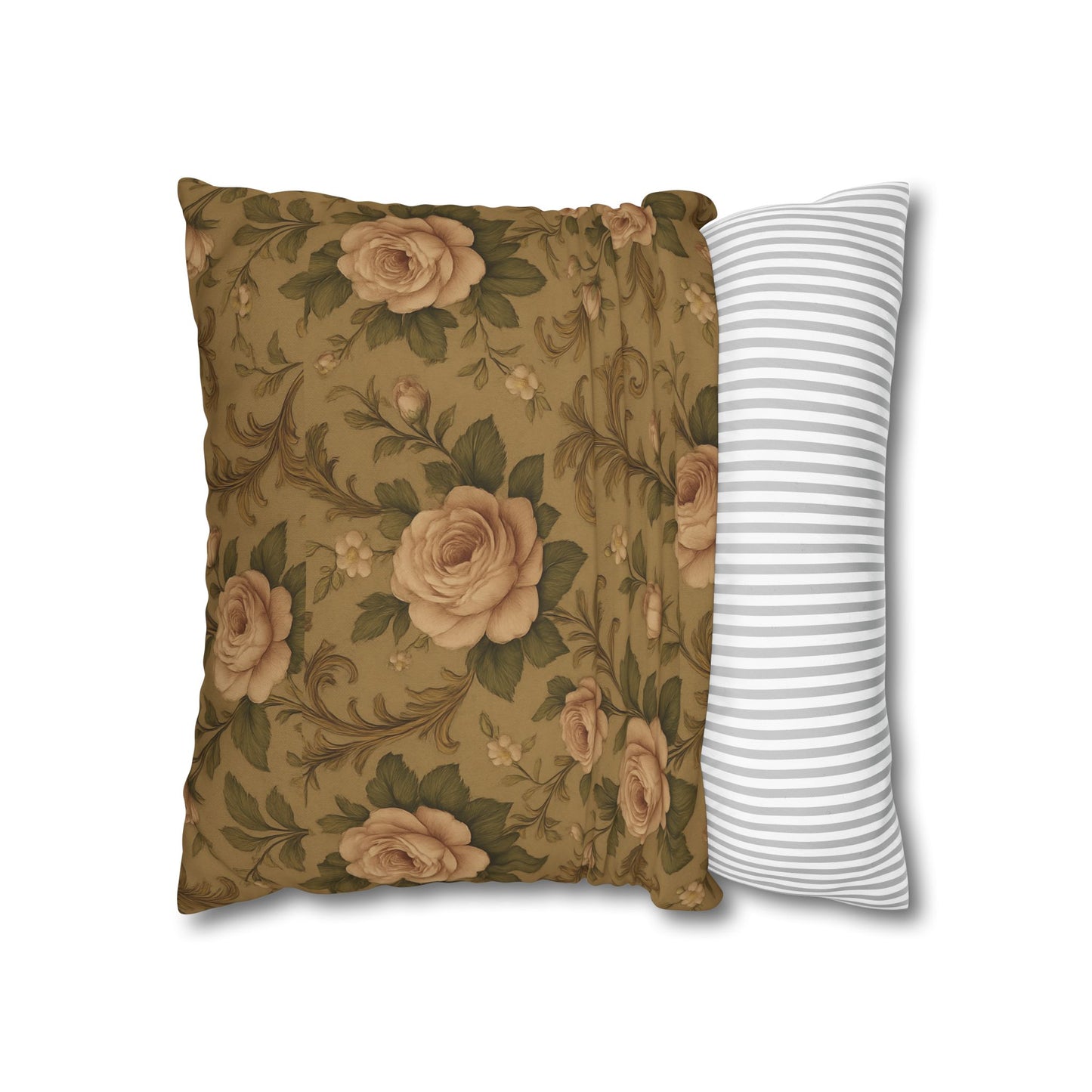 Vintage Floral Pillowcase, Decorative Throw Pillow, Cozy Home Decor, Gift for Her, Rustic Living Room Accent