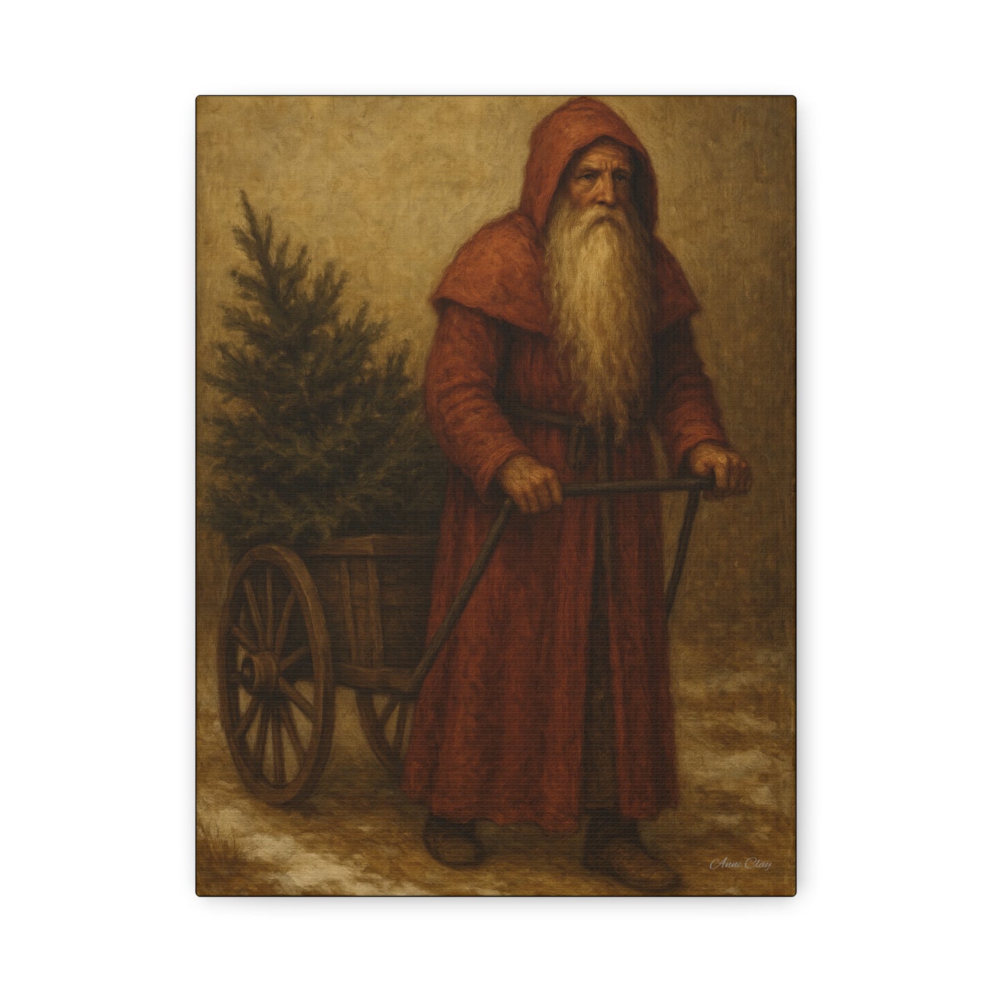 Rustic Santa Canvas Wall Art
