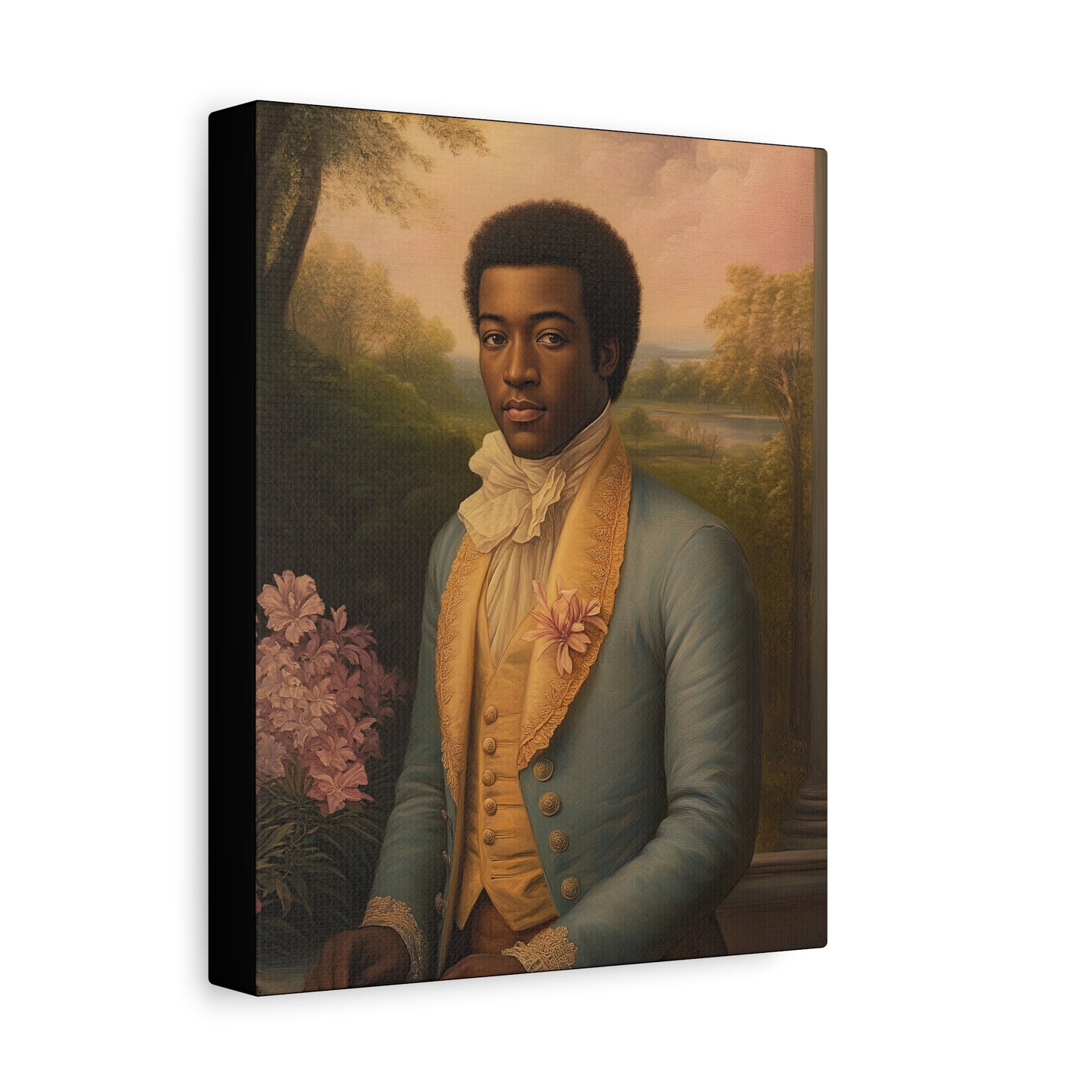 Elegant Stretched Canvas Art Print, Historical Portrait, Home Decor, Gift Idea, Wall Art, Living Room Decoration, Black History