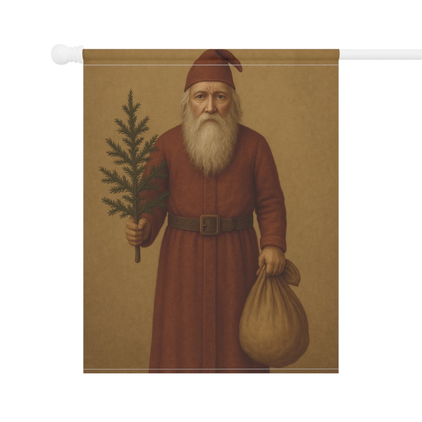 Christmas Garden Banner with Vintage Santa Design