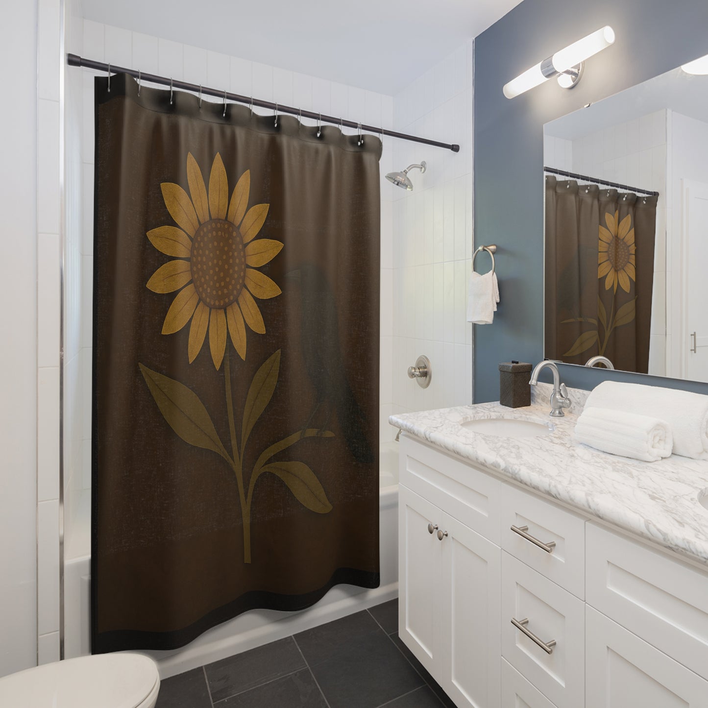 Sunny Elegance Shower Curtain | Floral Bathroom Decor | Sunflower Design | Rustic Home Accent | Gift for Nature Lovers, Spring Decor, [...]