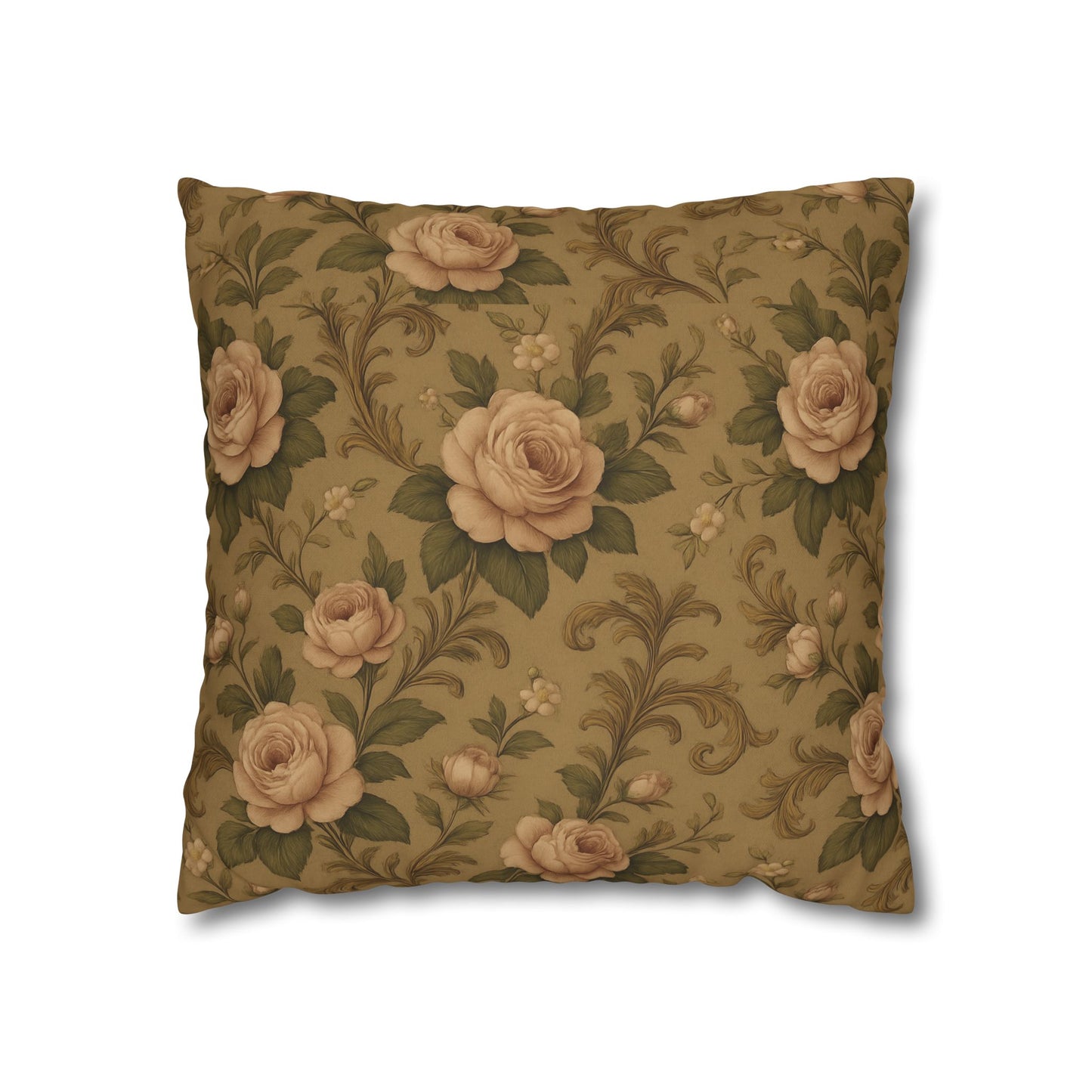 Vintage Floral Pillowcase, Decorative Throw Pillow, Cozy Home Decor, Gift for Her, Rustic Living Room Accent