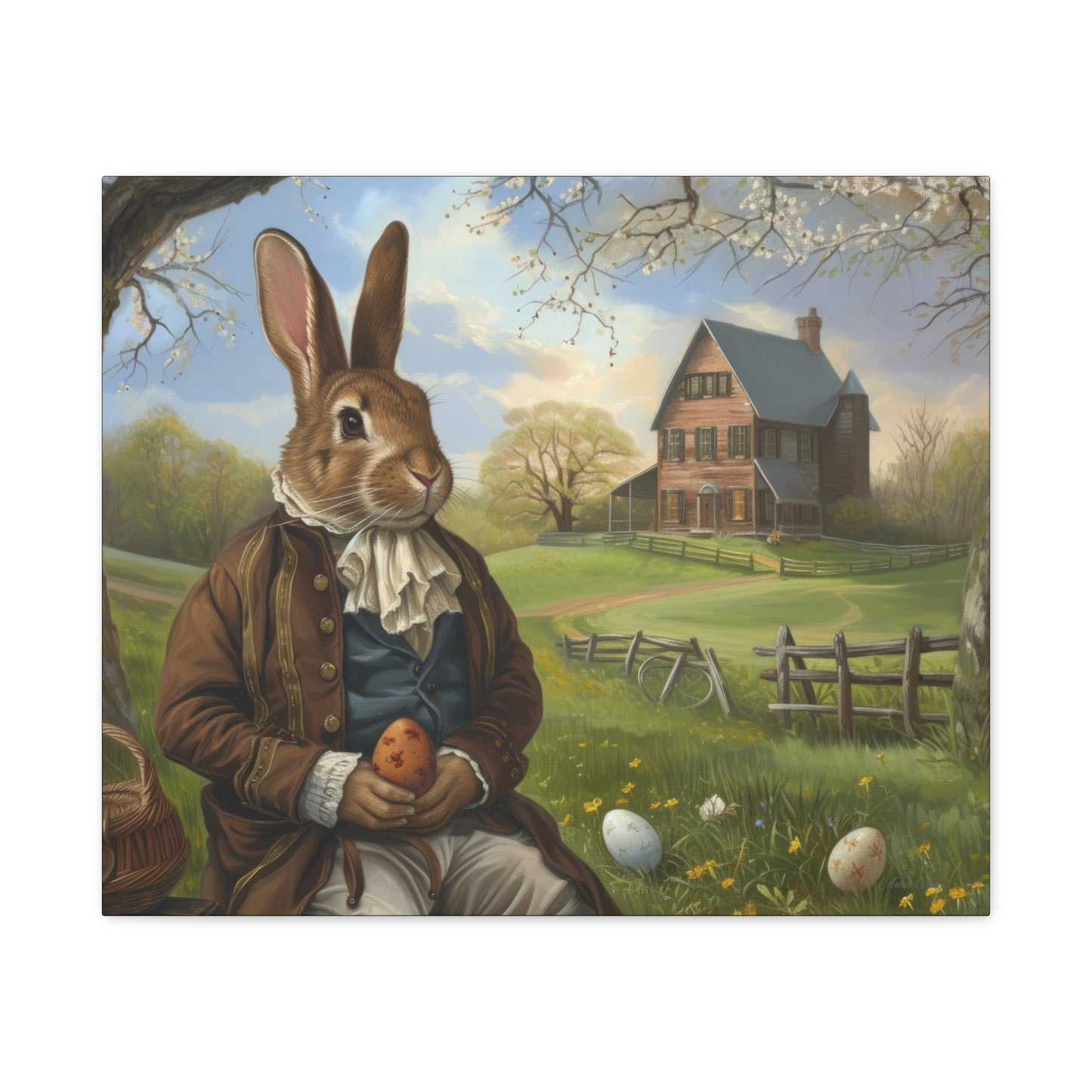 Easter Memories Easter Bunny Canvas Art - Charming Stretched Print for Spring Decor