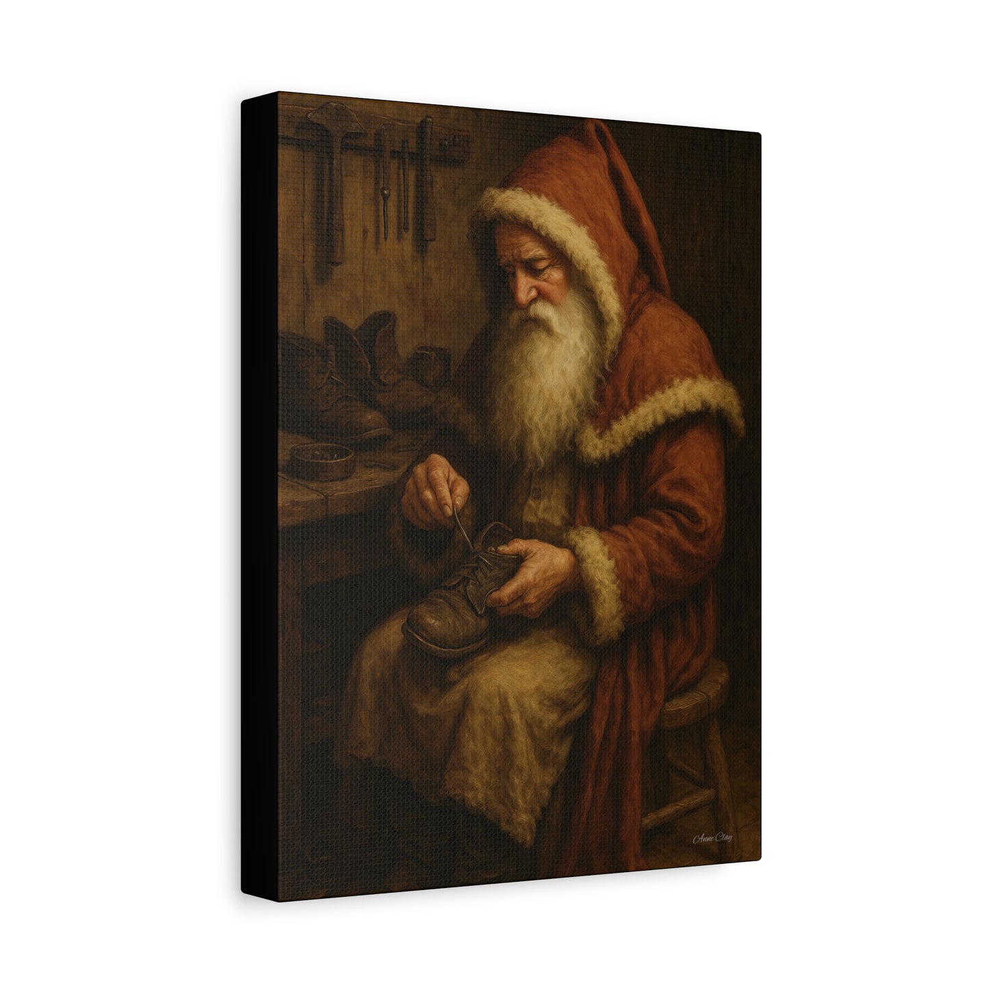 Santa's Workshop Matte Canvas Wall Art