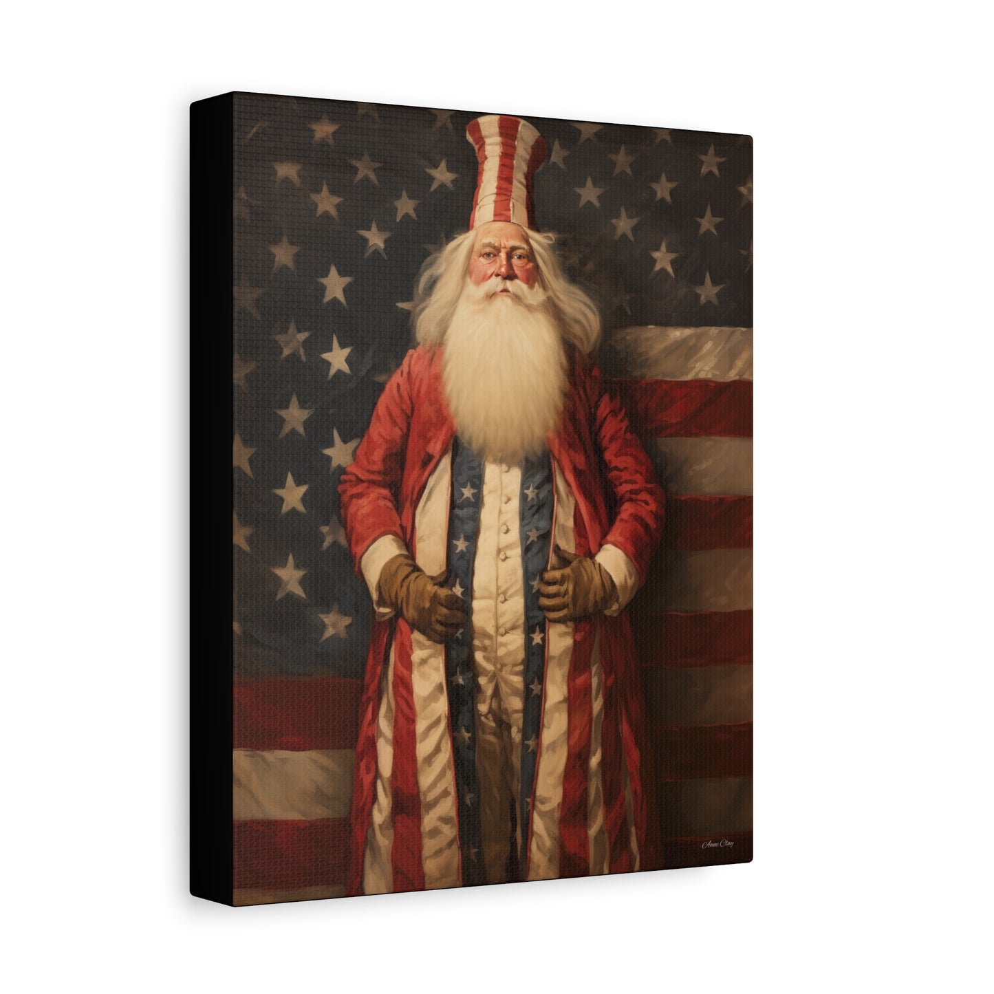 Santa Sam Americana Matte Canvas, Stretched, 1.25"