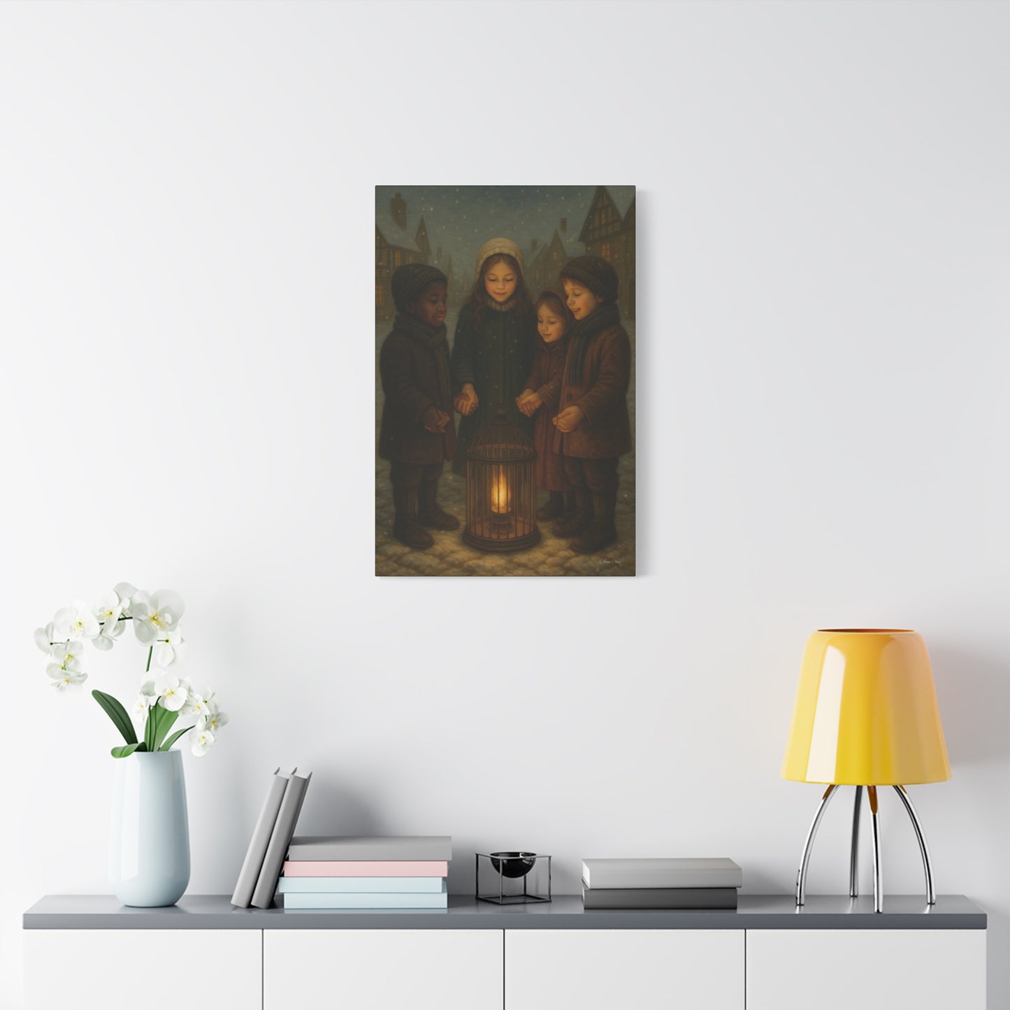 United We Stand Winter Scene Canvas Print - Cozy Holiday Decor