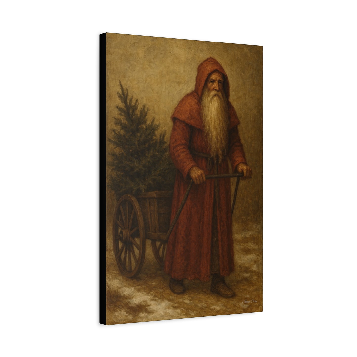 Rustic Santa Canvas Wall Art