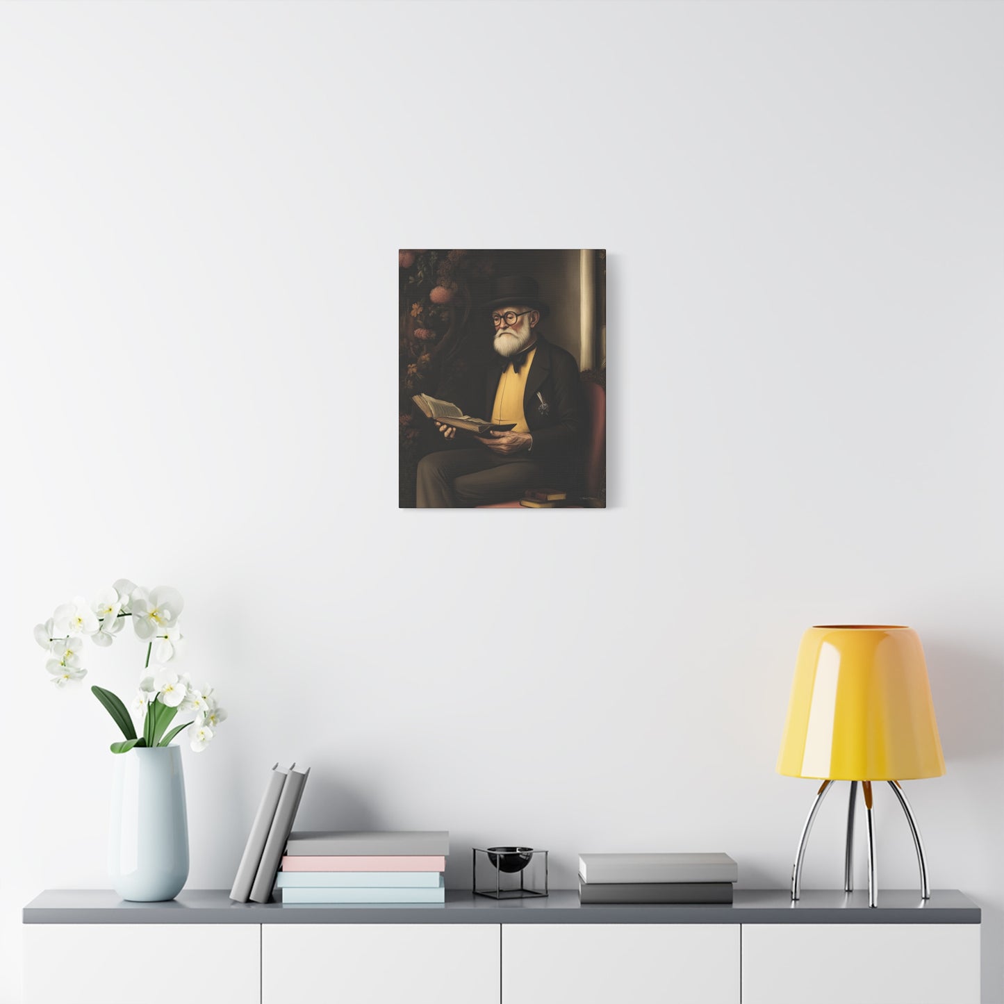 Vintage Literary Canvas Wall Art, Reading Decor, Unique Gift for Book Lovers, Home Office Wall Art, Cozy Vibe Decor