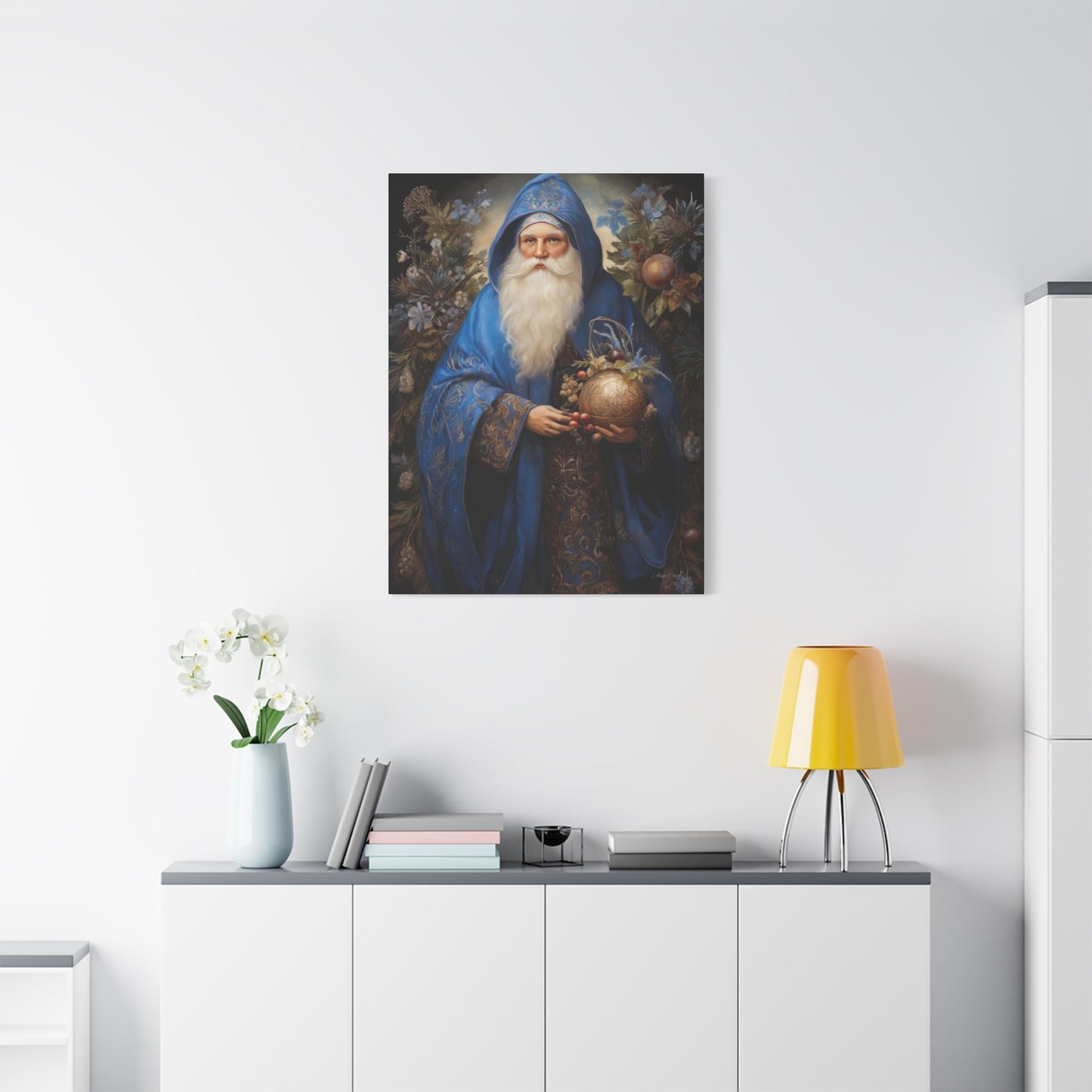 Ornamental Santa Matte Canvas, Stretched, 1.25"