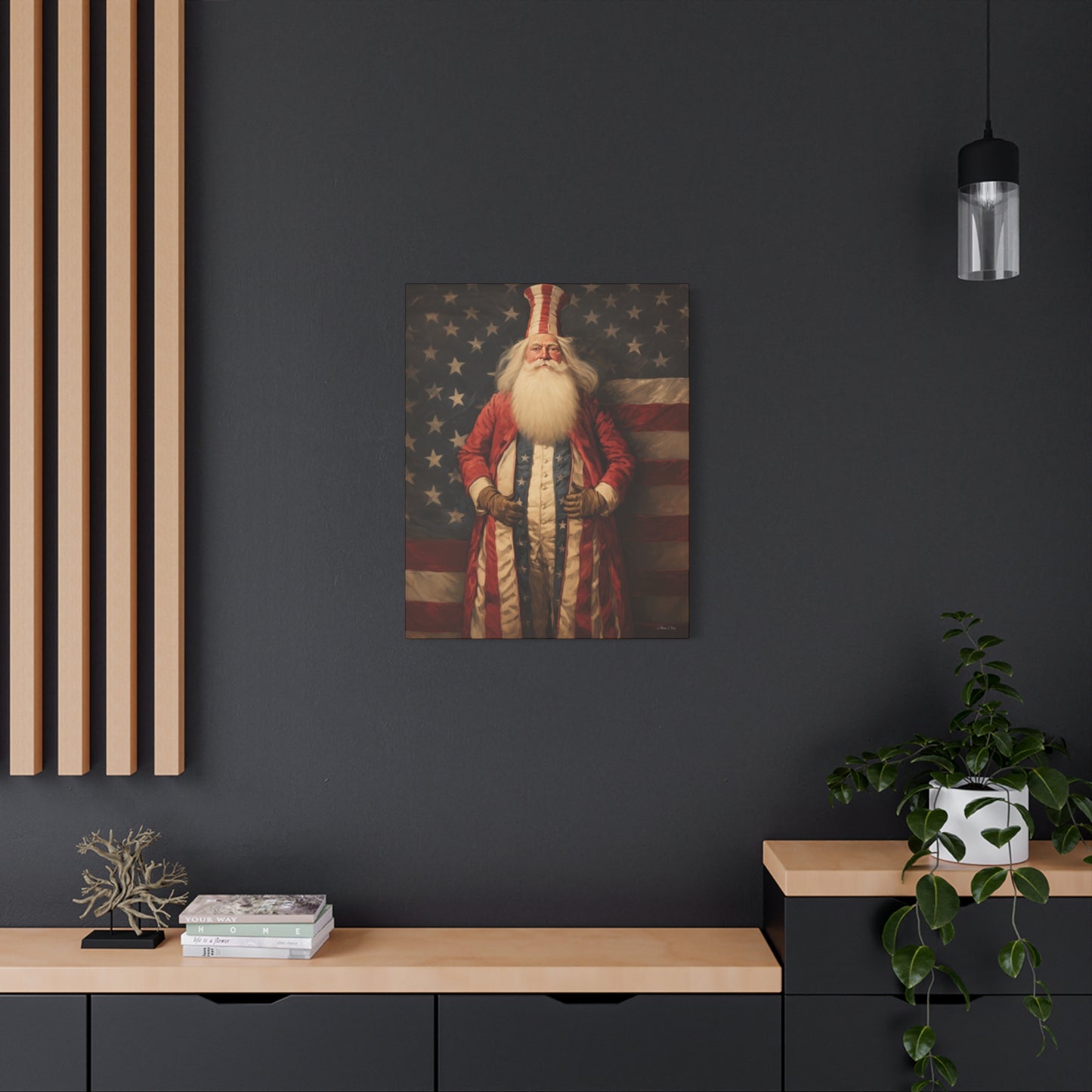 Santa Sam Americana Matte Canvas, Stretched, 1.25"