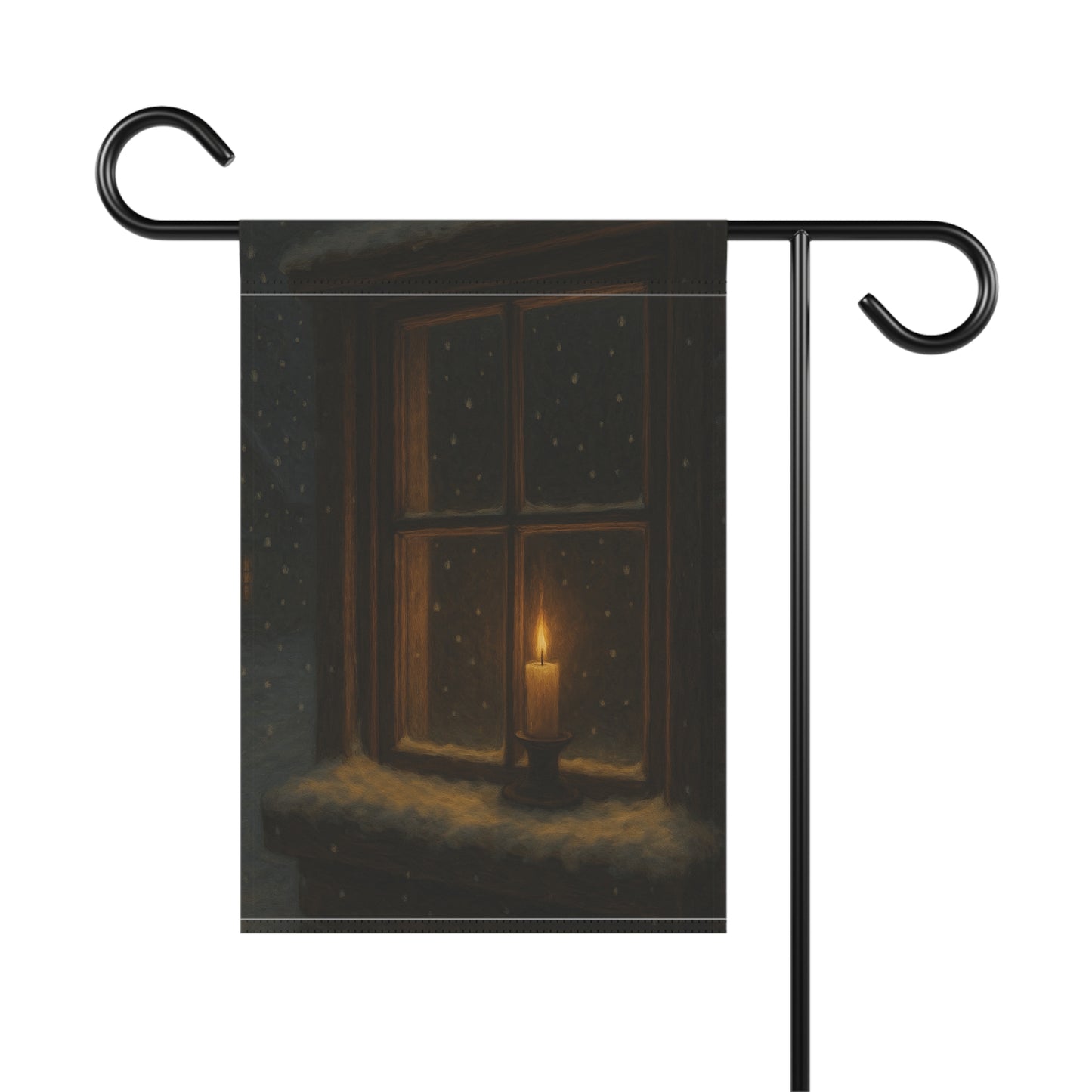 Winter Candle Garden Flag