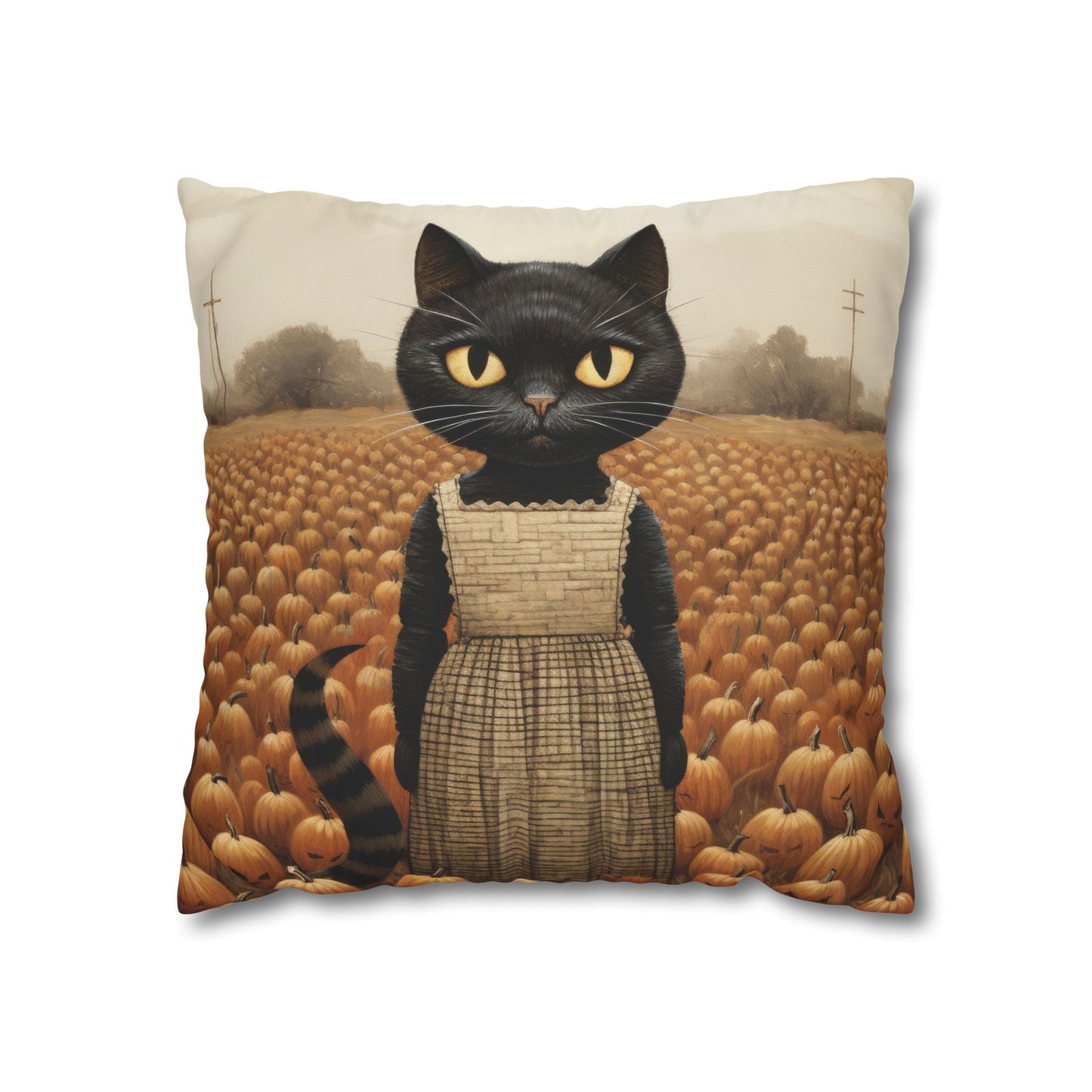 Kitty Boo Boo Square Poly Canvas Pillowcase
