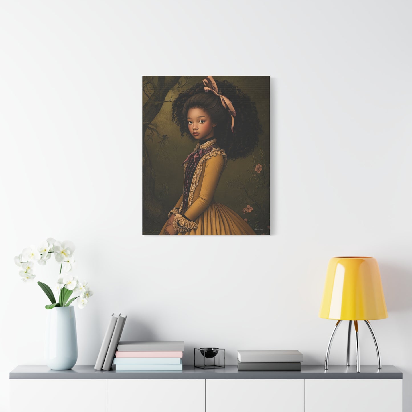 Elegant Stretched Canvas Art Print, Vintage Portrait, Home Decor, Wall Art, Gift for Art Lovers, Gallery Wall