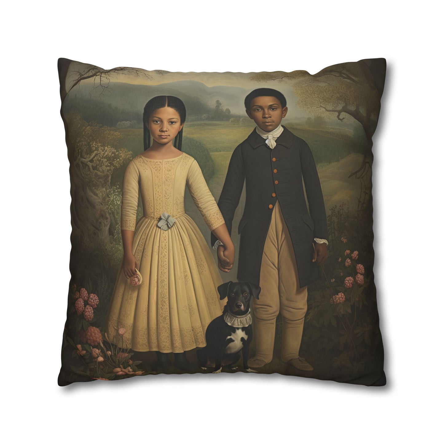 The Twins Square Poly Canvas Pillowcase