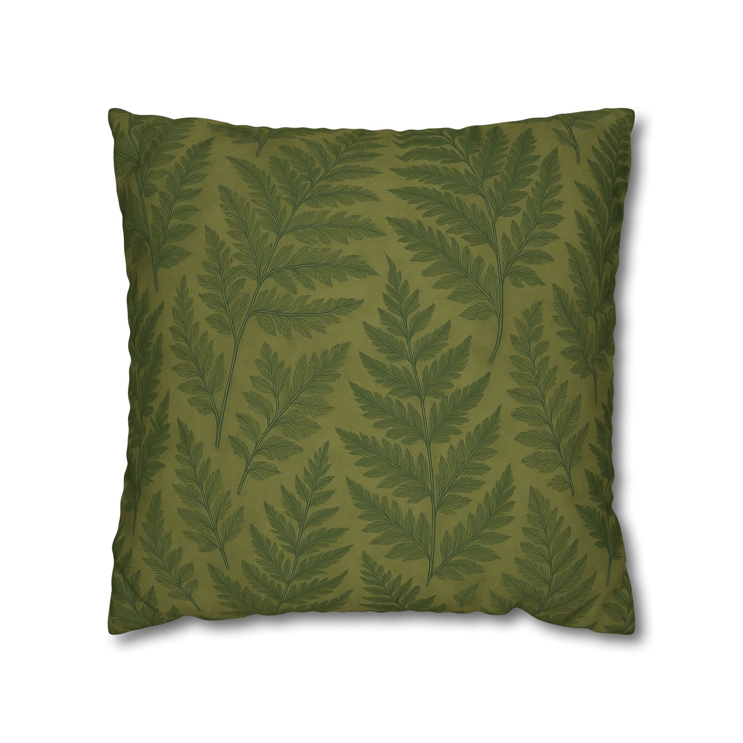 Fern Pattern  Nature-Inspired Accent, Green Leaf Pillowcase, Gifts for Plant Lovers
