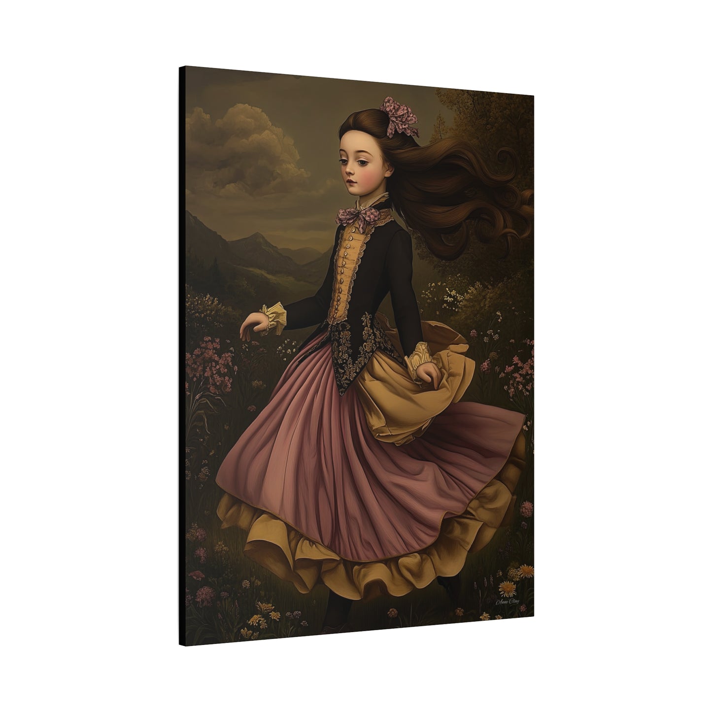 Stretched Canvas Wall Art - Ethereal Dancing Girl, Vintage Home Decor, Whimsical Art for Living Room, Unique Gift for Her, Enchanting [...]