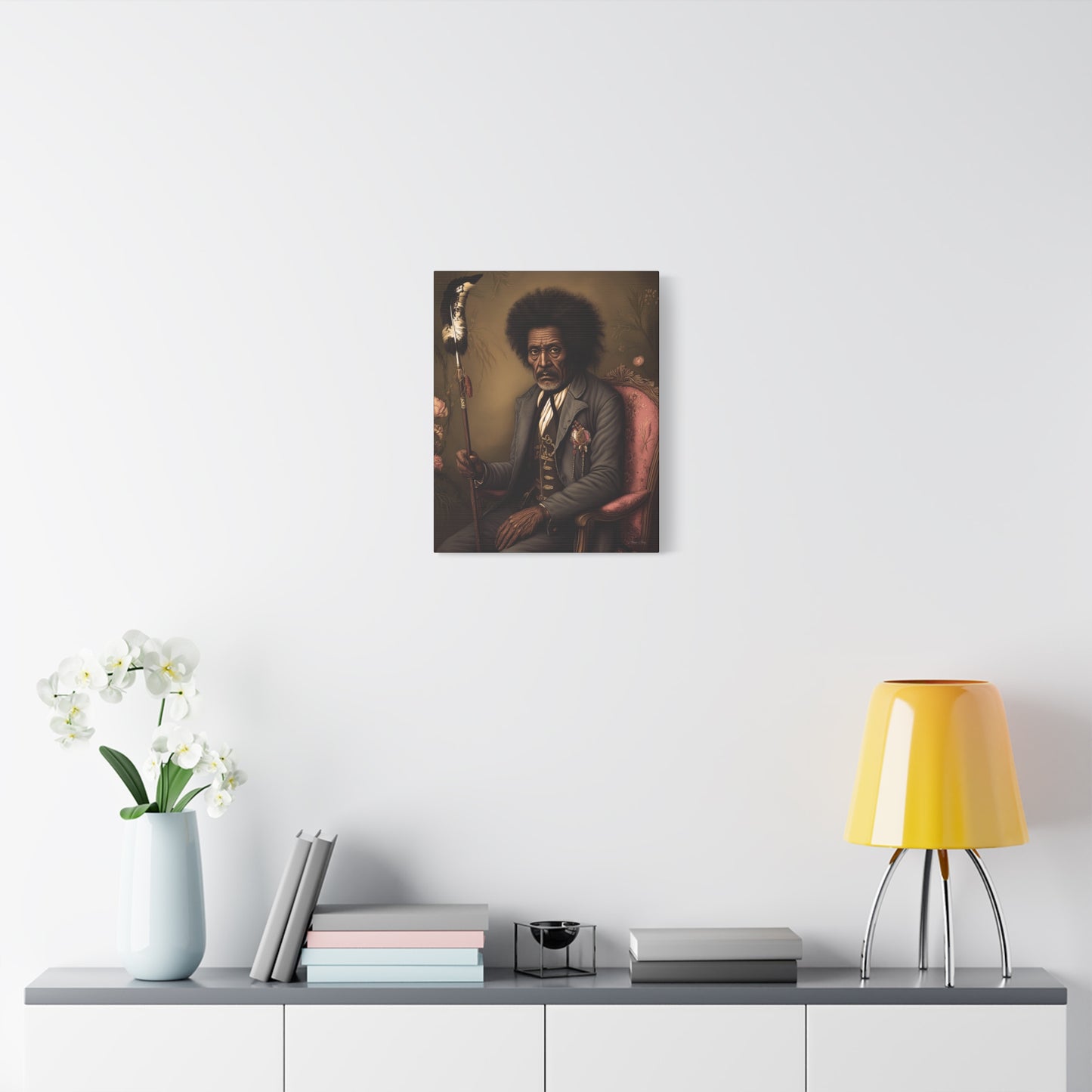 Artistic Canvas Wall Art, Unique Portrait, Black History Decor, Living Room Accent, Gift for Art Lovers, Gallery Style Print