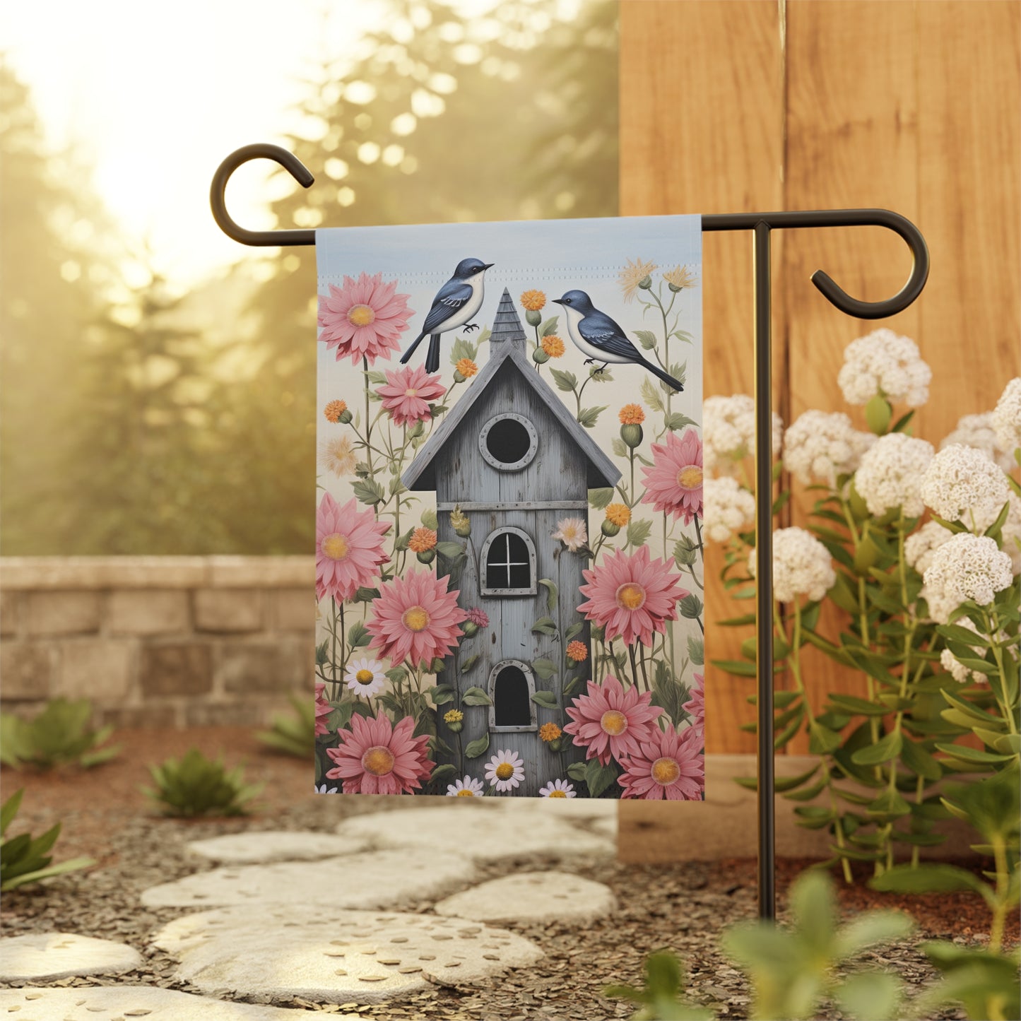 Blue Birds Garden & House Banner
