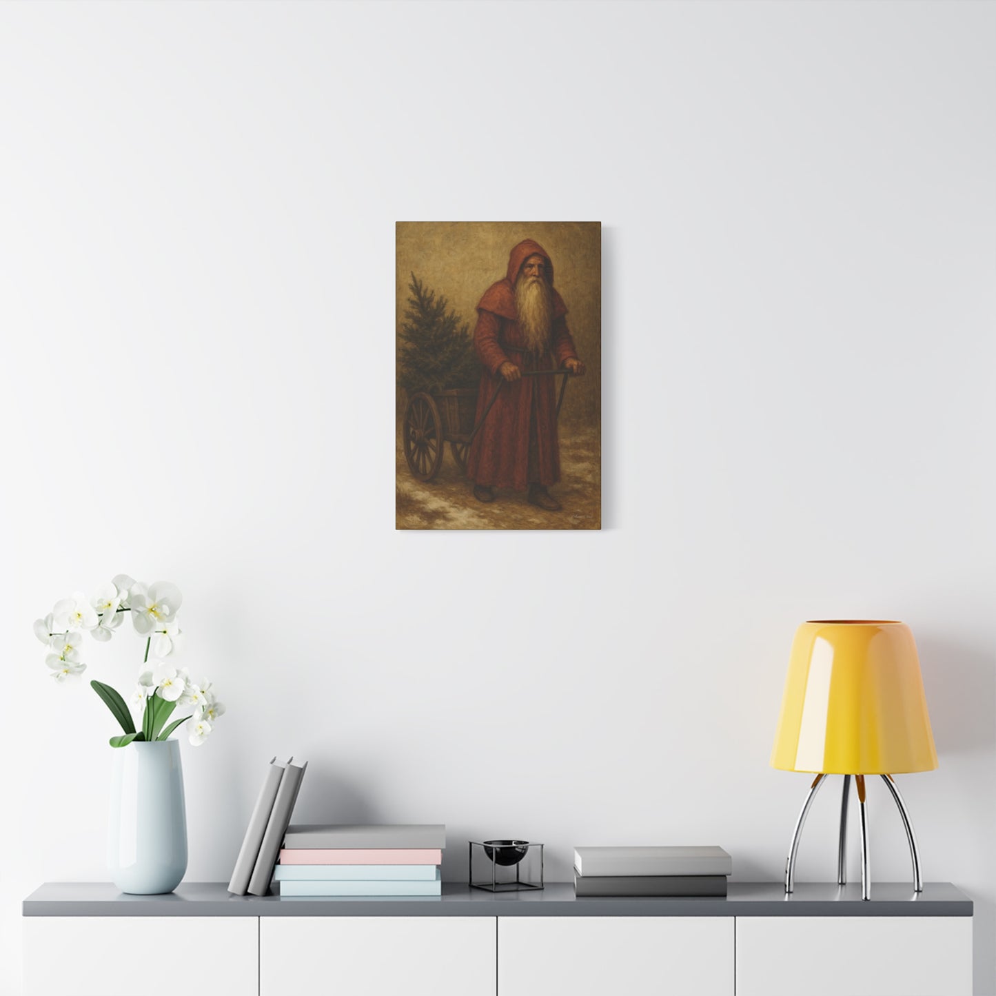 Rustic Santa Canvas Wall Art
