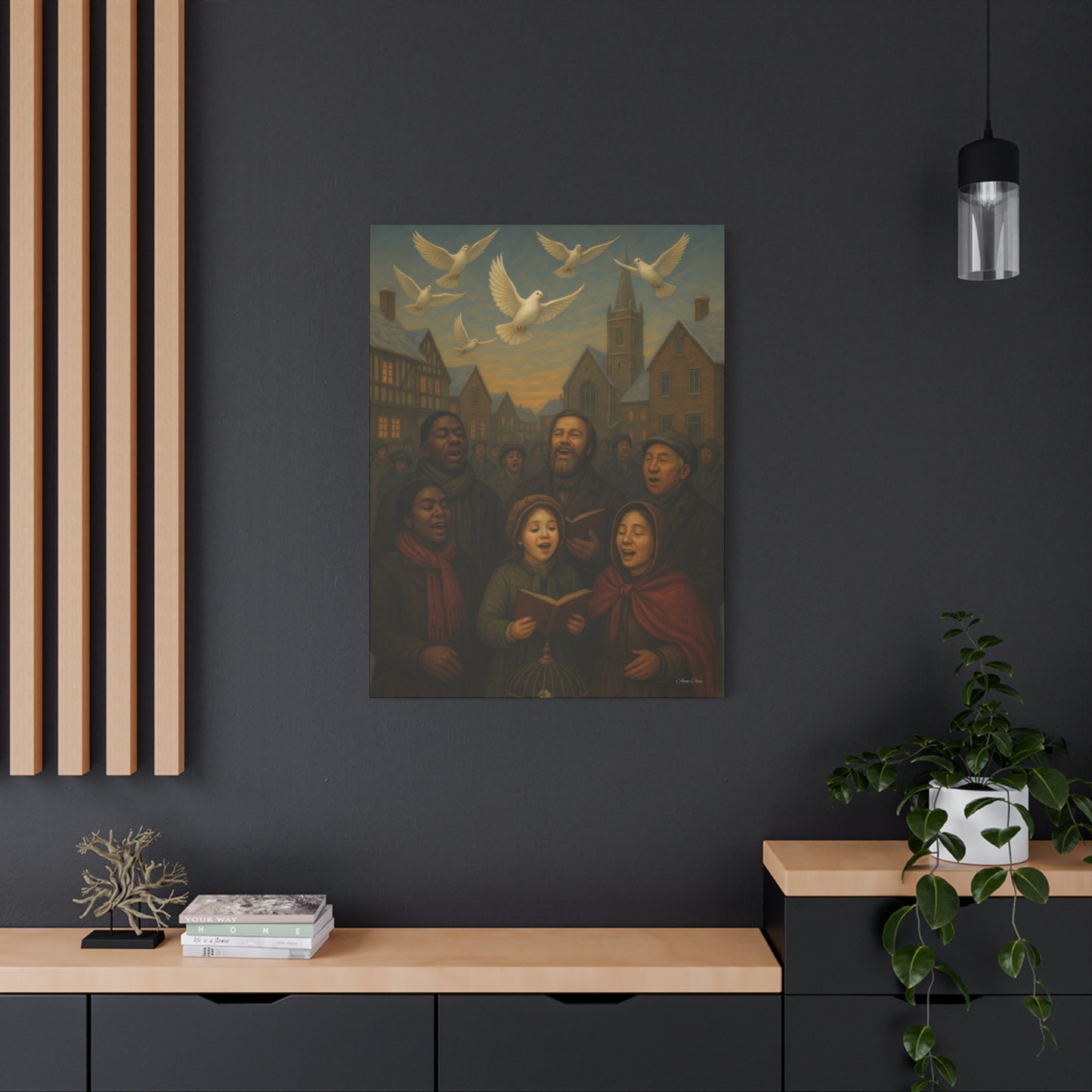 Peace on Earth Good Will Toward All People Inspirational Canvas Art: 'Peaceful Hymn' Stretched Print