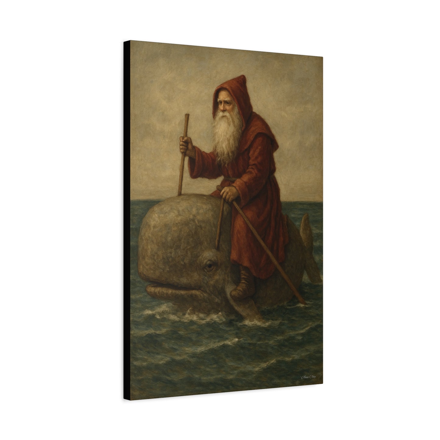 Whimsical Whale Art Canvas Print