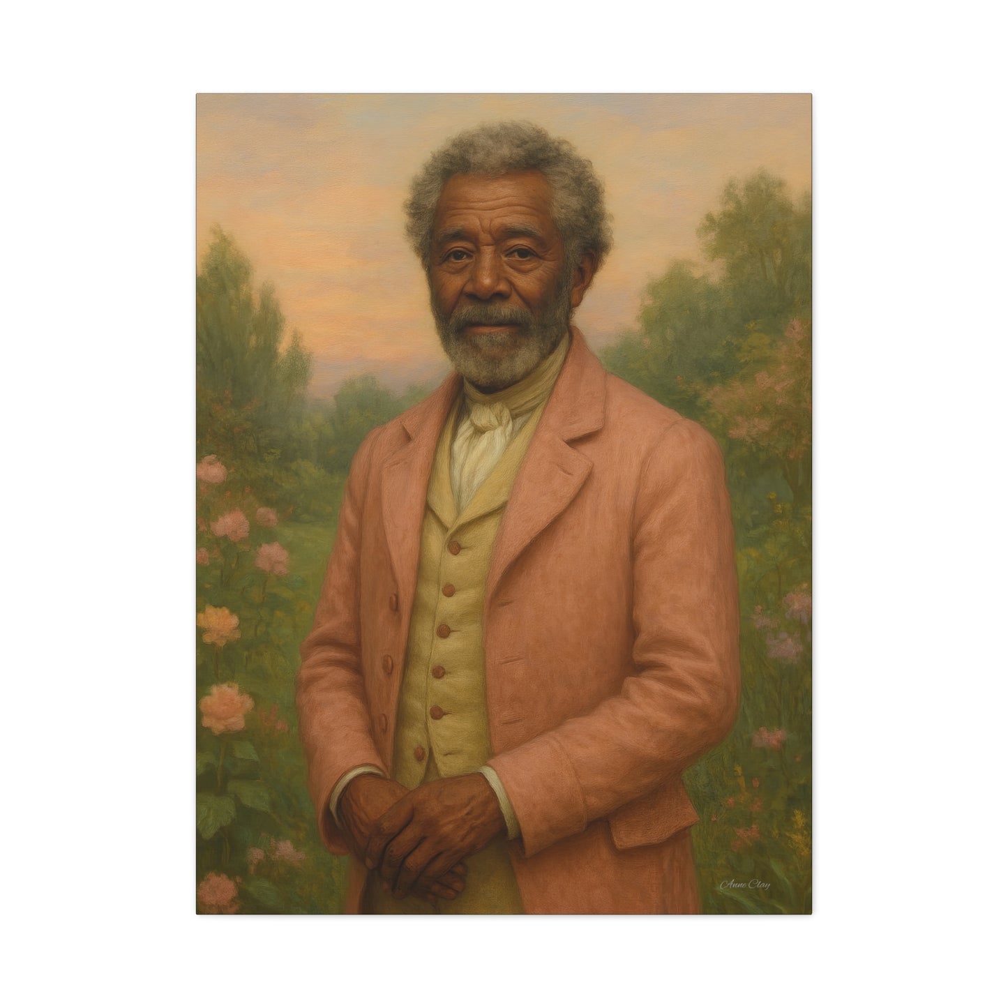 Elegant Stretched Canvas Art Print, Historical Portrait, Home Decor, Gift for History Lovers, Gallery Wall Art