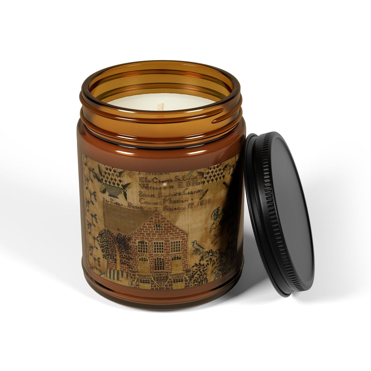 Antique Sampler Scented Soy Candle (Multi-Size, Amber Jar)