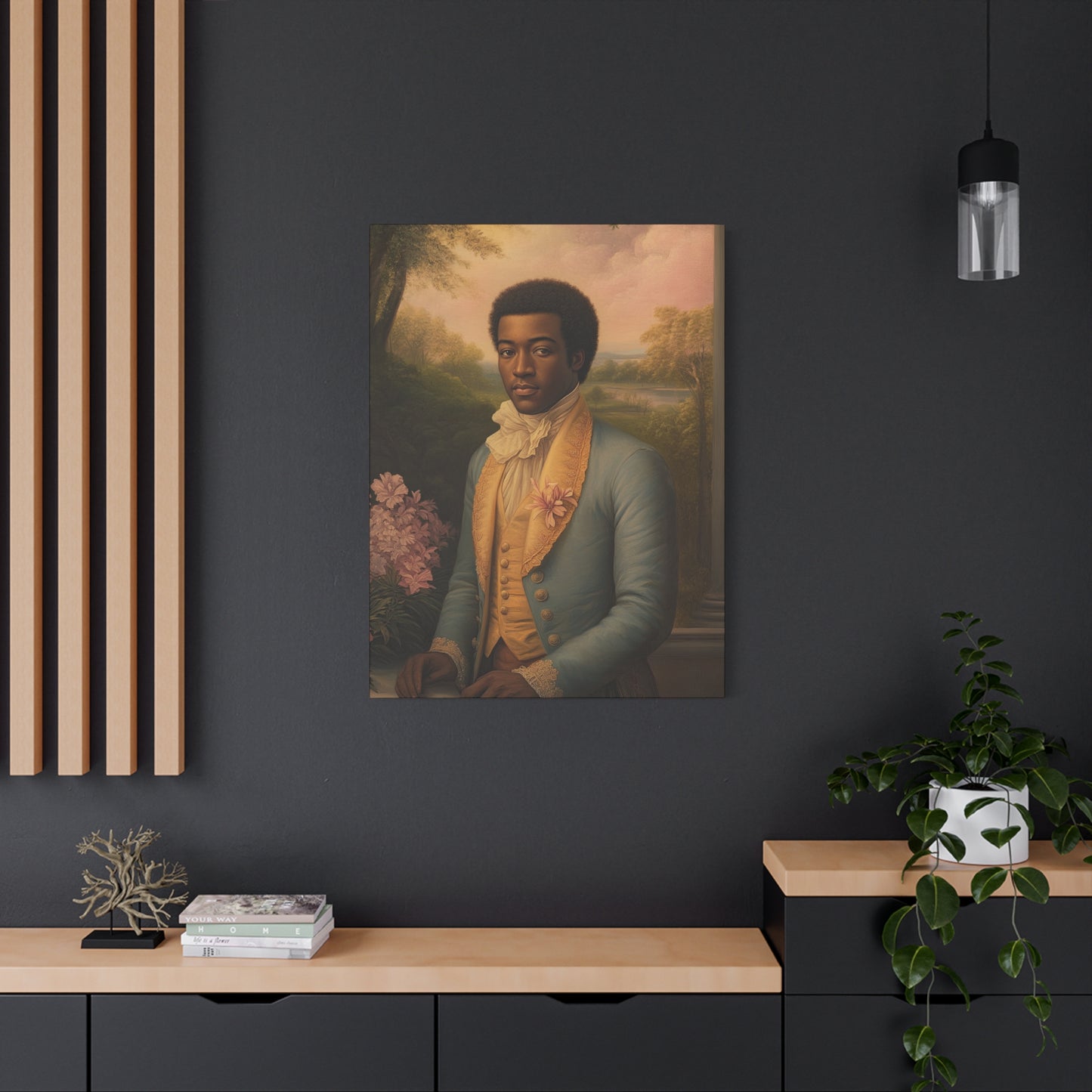 Elegant Stretched Canvas Art Print, Historical Portrait, Home Decor, Gift Idea, Wall Art, Living Room Decoration, Black History