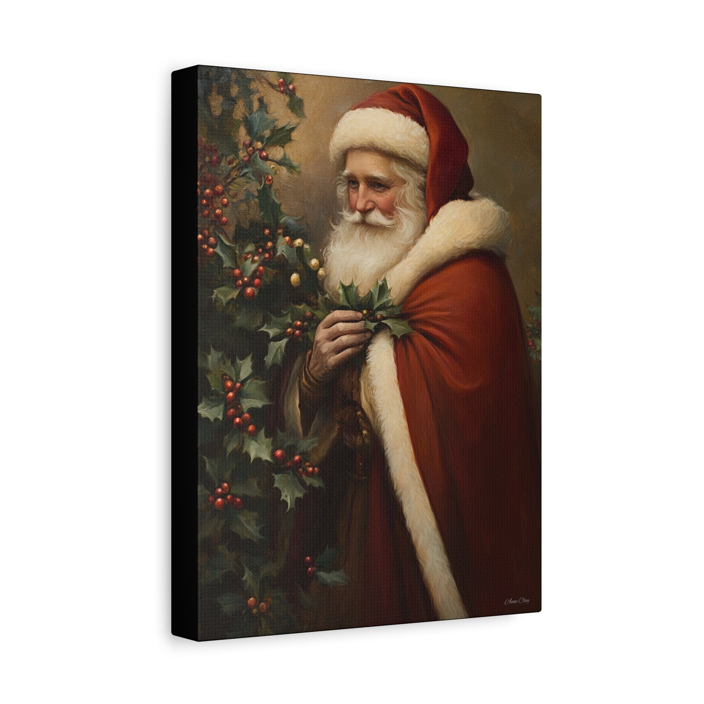 WS Secret Santa Matte Canvas, Stretched, 1.25"