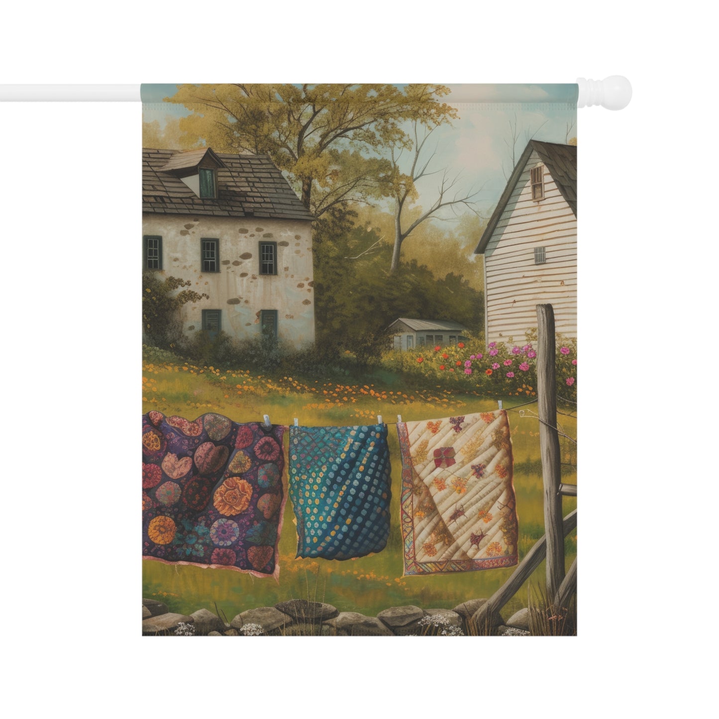 Country Quilts Garden & House Banner