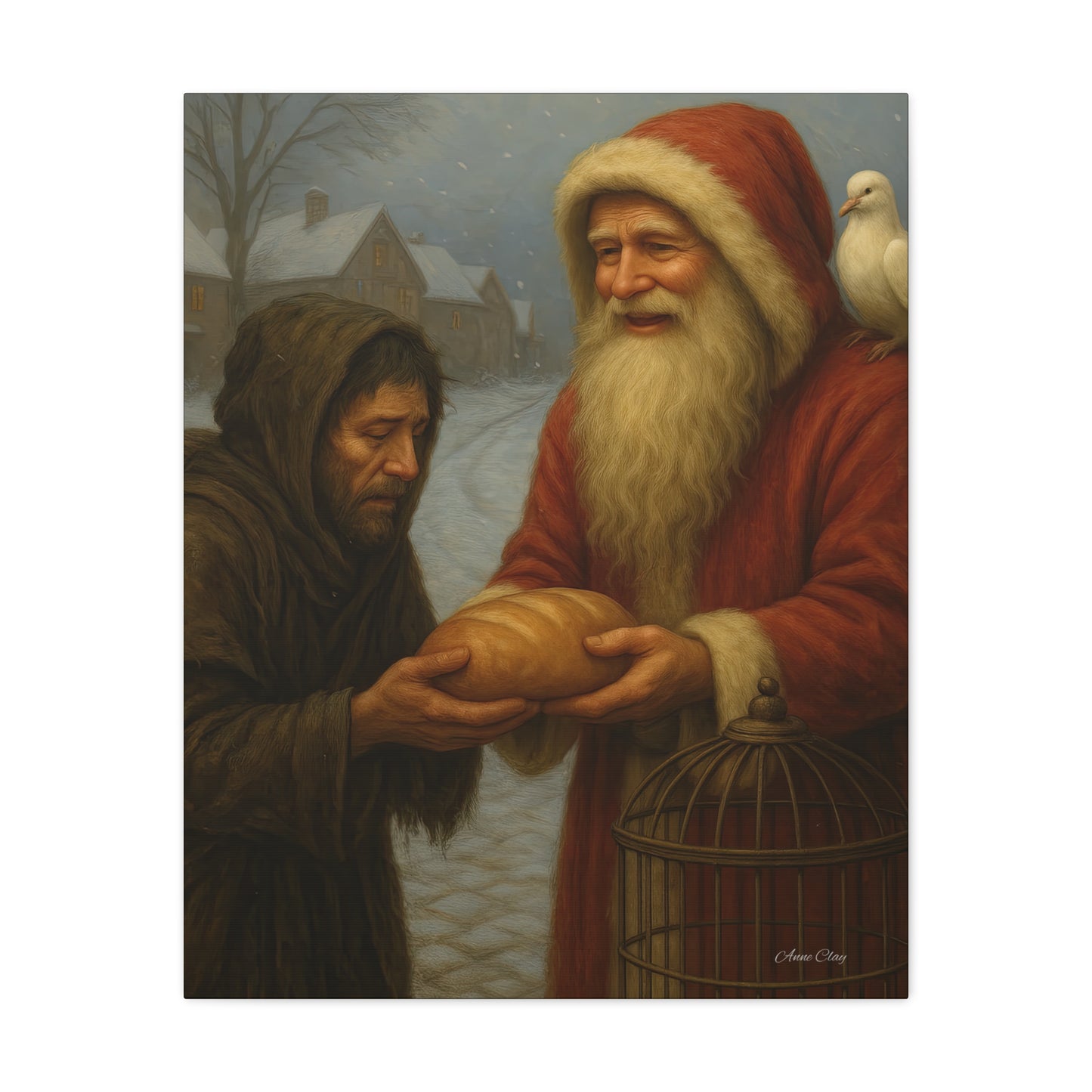 Sharing is Caring Santa Christmas Spirit Canvas Art
