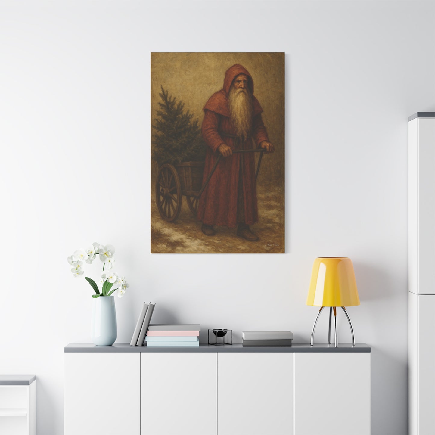 Rustic Santa Canvas Wall Art