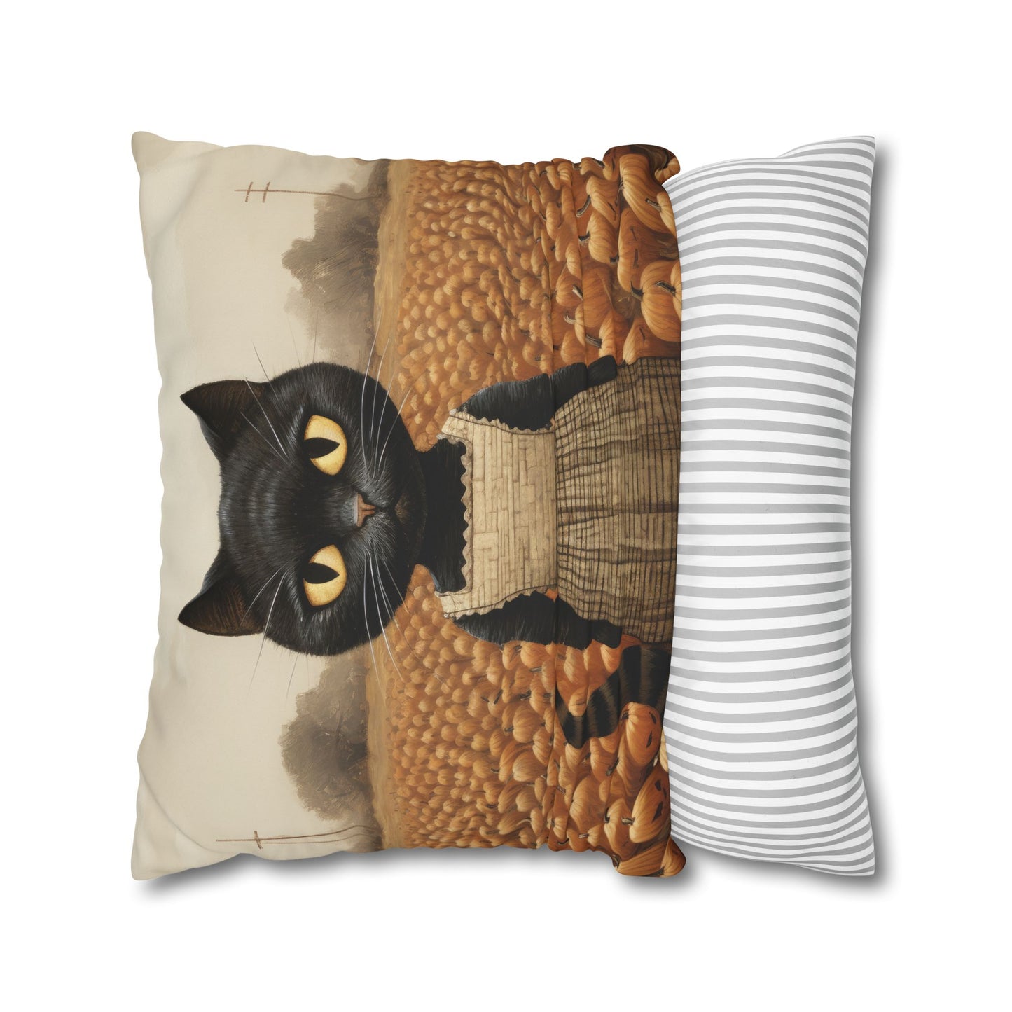 Kitty Boo Boo Square Poly Canvas Pillowcase