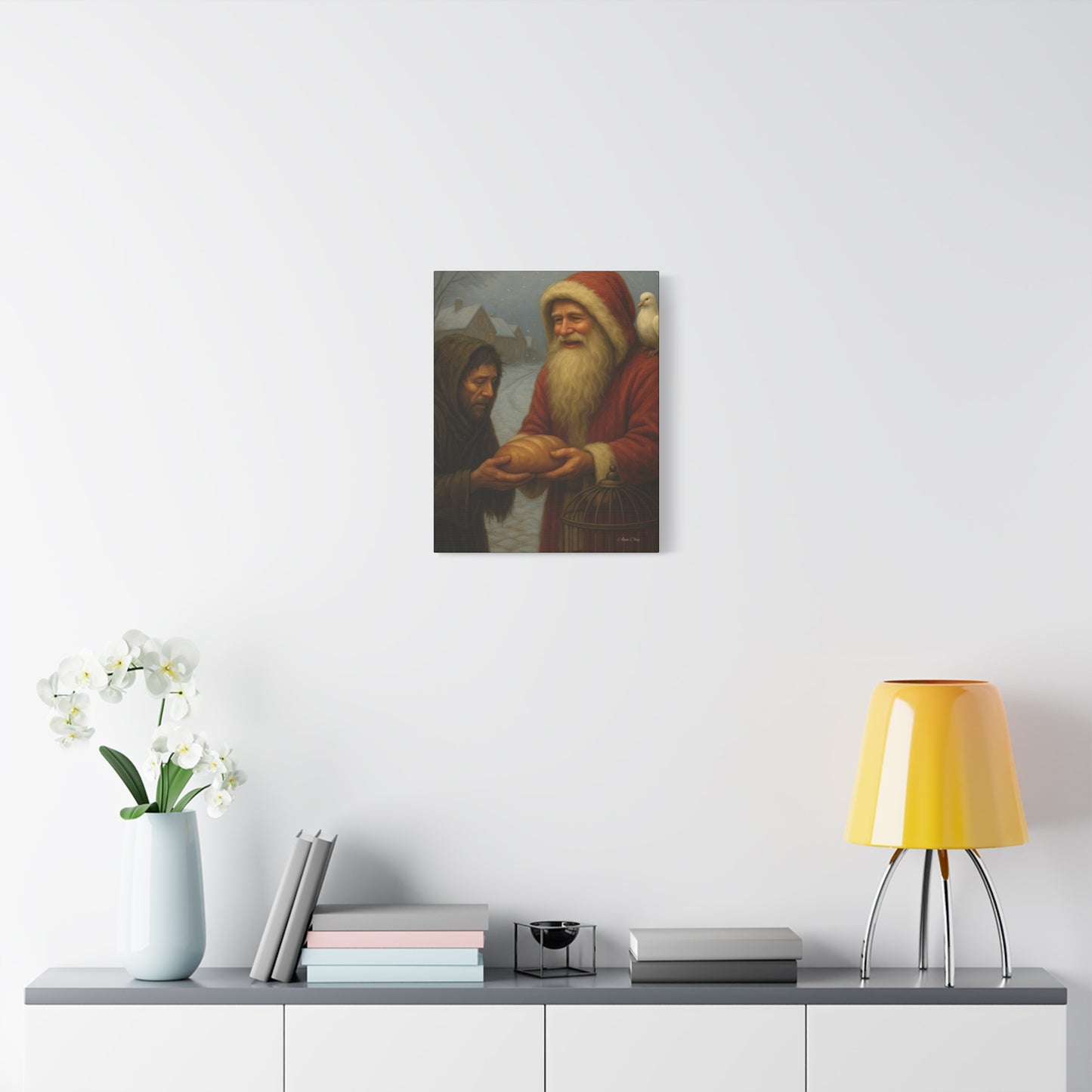 Sharing is Caring Santa Christmas Spirit Canvas Art