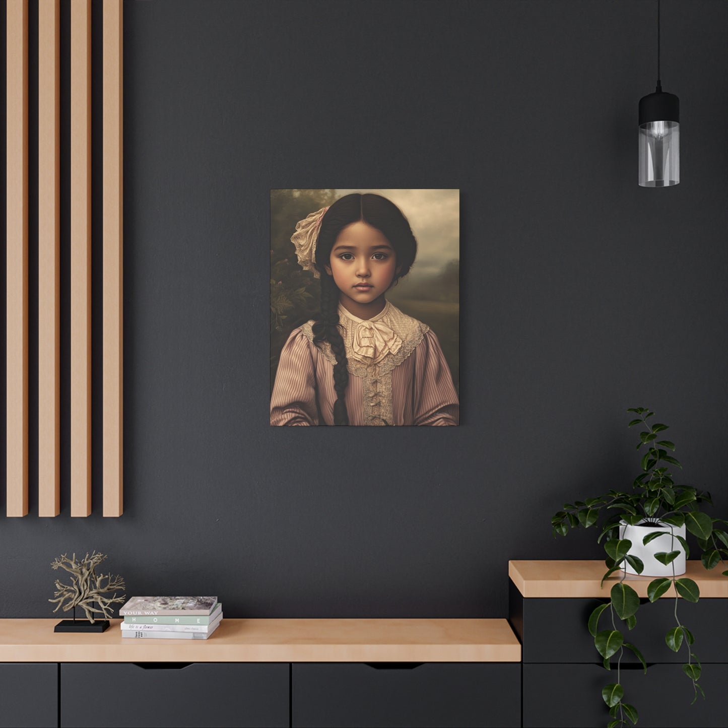 Matte Canvas Wall Art, Vintage Portrait Decor, Soft Aesthetic Home Decor, Gift for Art Lovers, Unique Room Decor