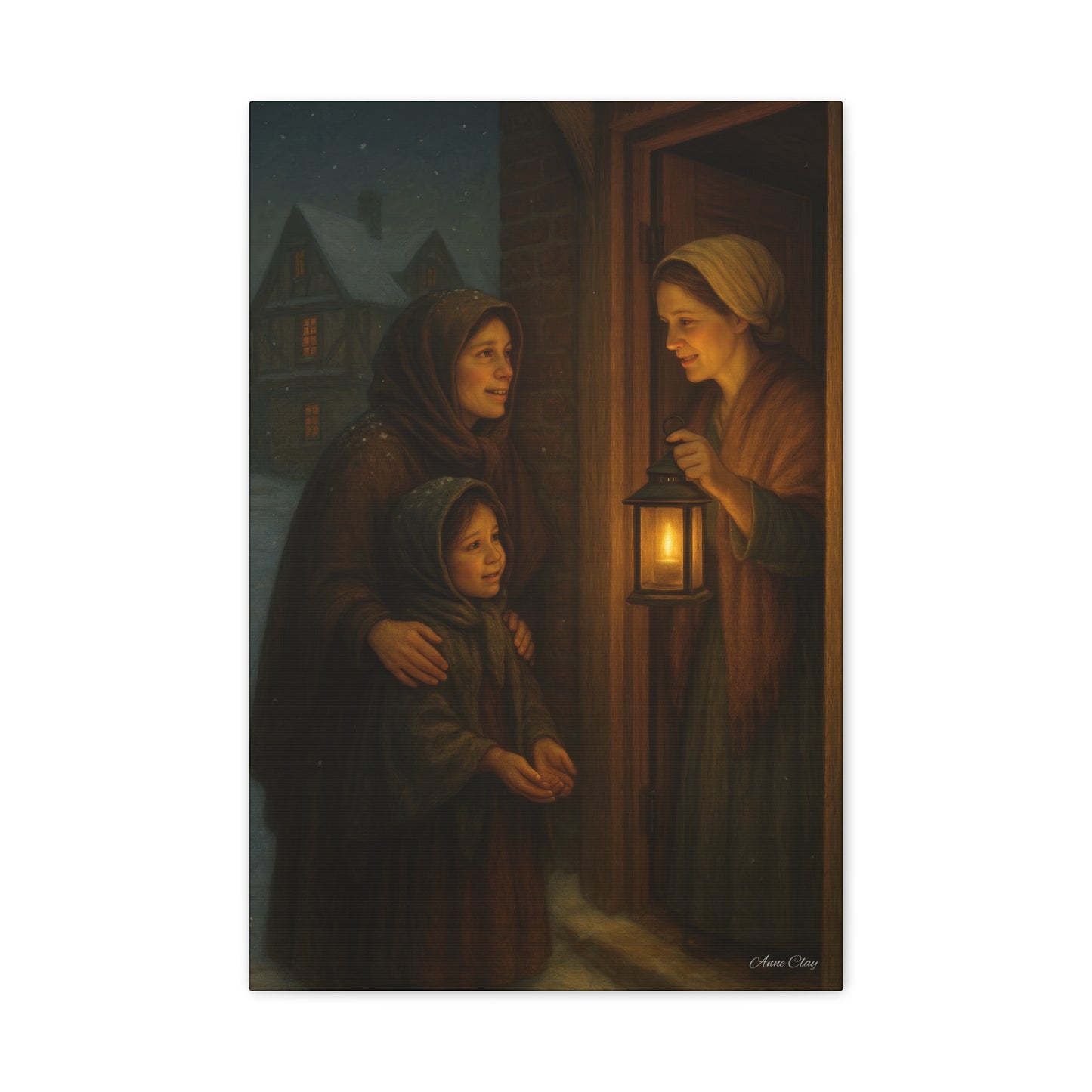 Spirit of Christmas, Hospitality Warmth of Home Canvas Art