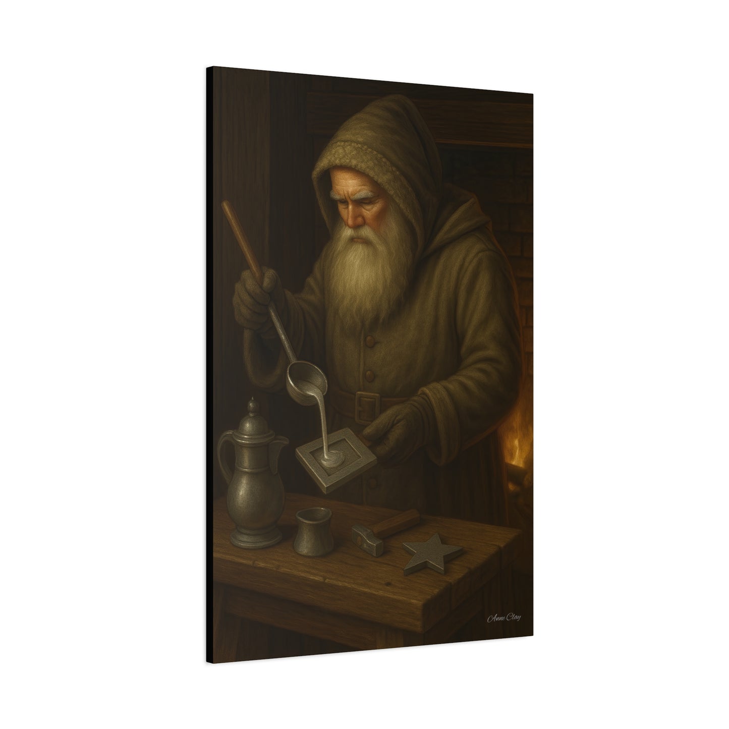 Artistic Matte Canvas Print - Mystic Blacksmith Design