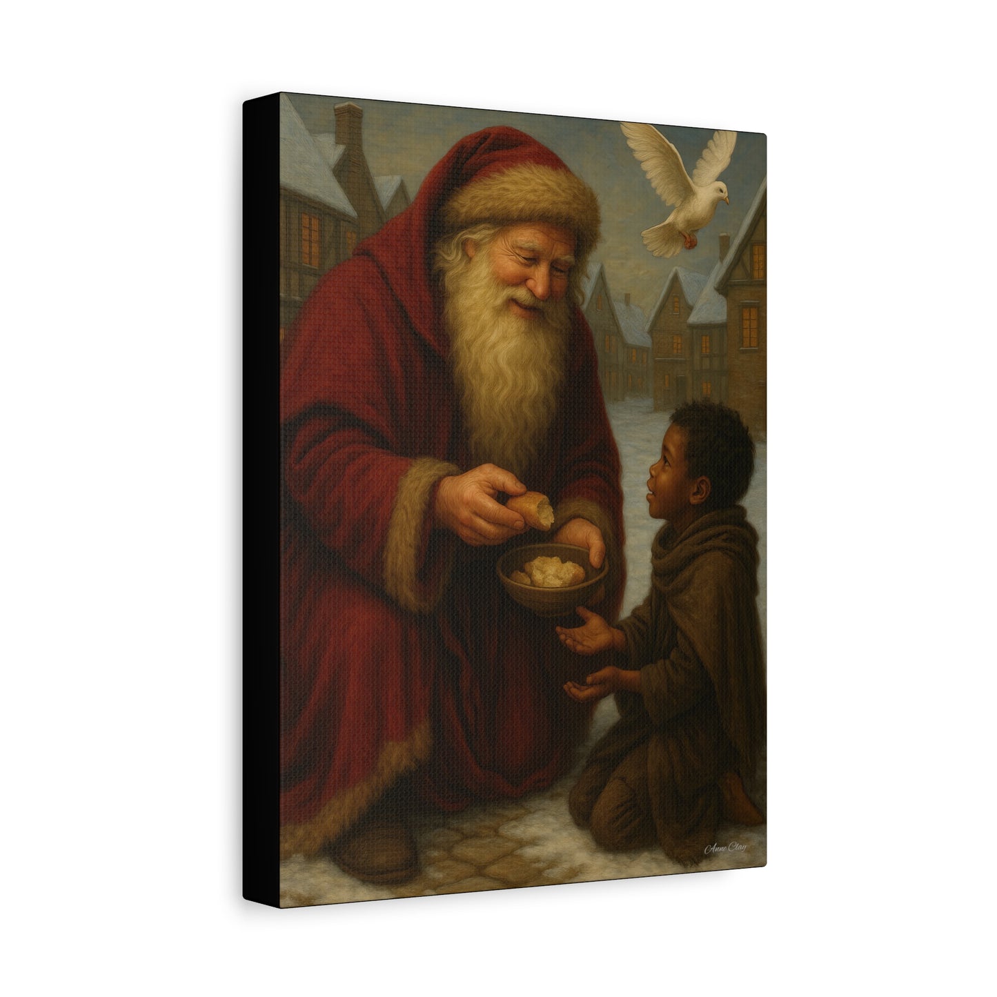 Spirit of Christmas Santa Giving Joy Canvas Print