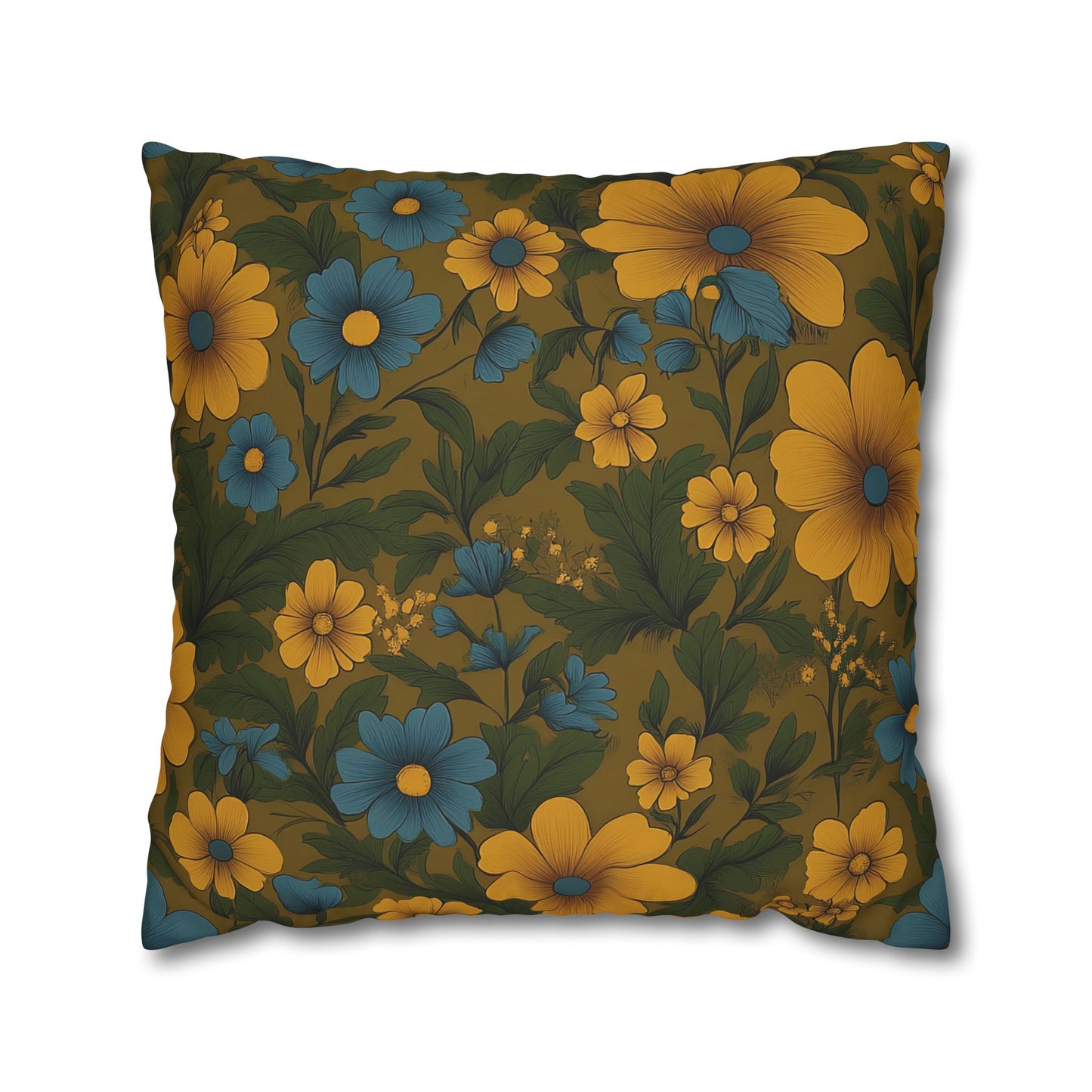 Bohemian Floral Pillowcase with Vintage Vibes, Decorative Cushion Cover, Living Room Accent, Gift for Home Decor Lovers, Cozy and Chic
