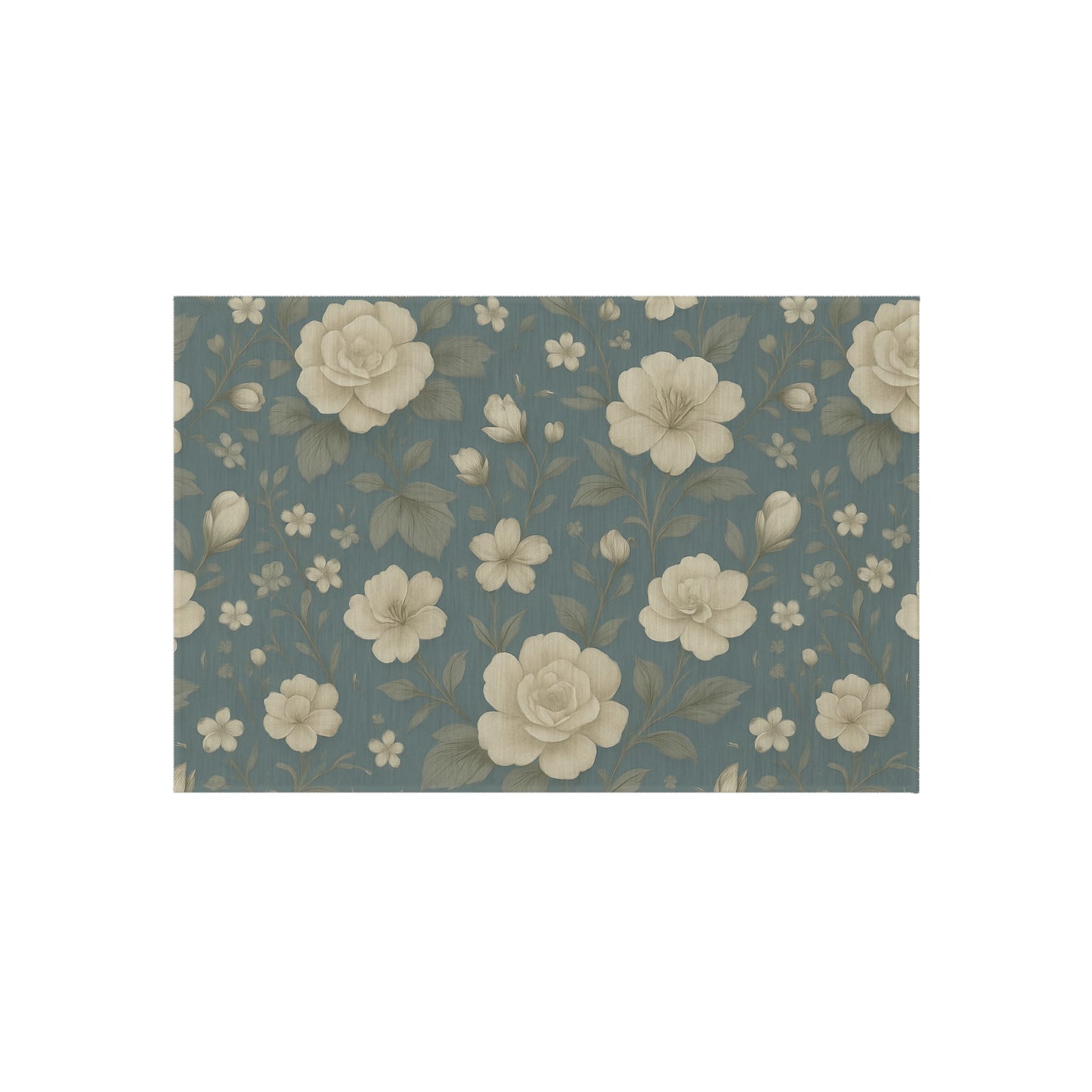 Floral Outdoor Patio Rug - Chic Garden Decor, Indoor-Outdoor Mat, Stylish Entertaining, Summer BBQ, Cozy Gathering