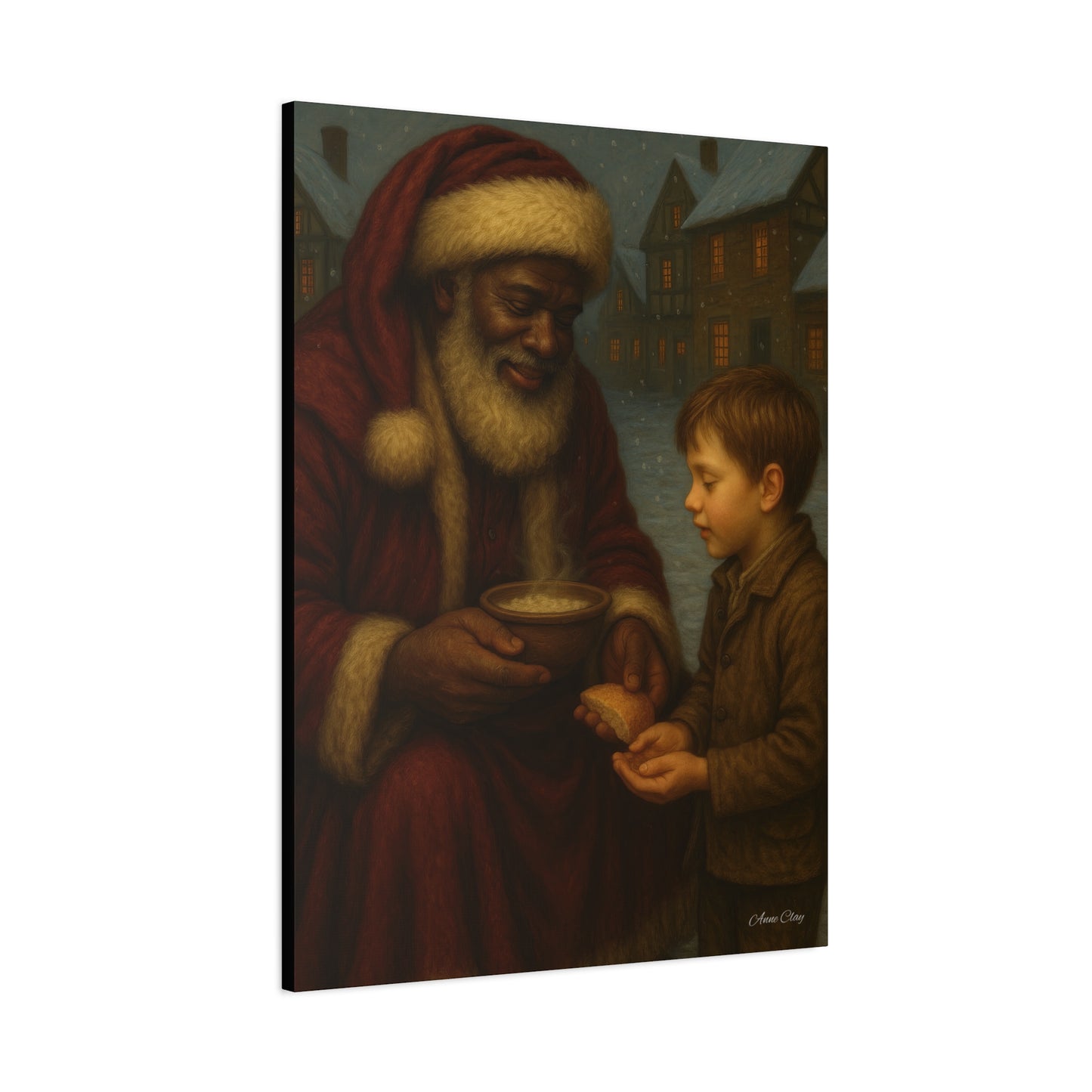 Spirit of Christmas, Breaking Bread Together Christmas Canvas Wall Art