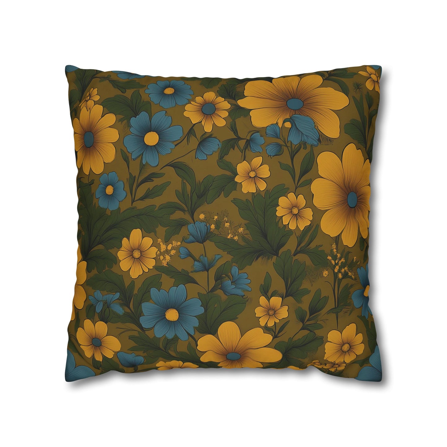 Bohemian Floral Pillowcase with Vintage Vibes, Decorative Cushion Cover, Living Room Accent, Gift for Home Decor Lovers, Cozy and Chic