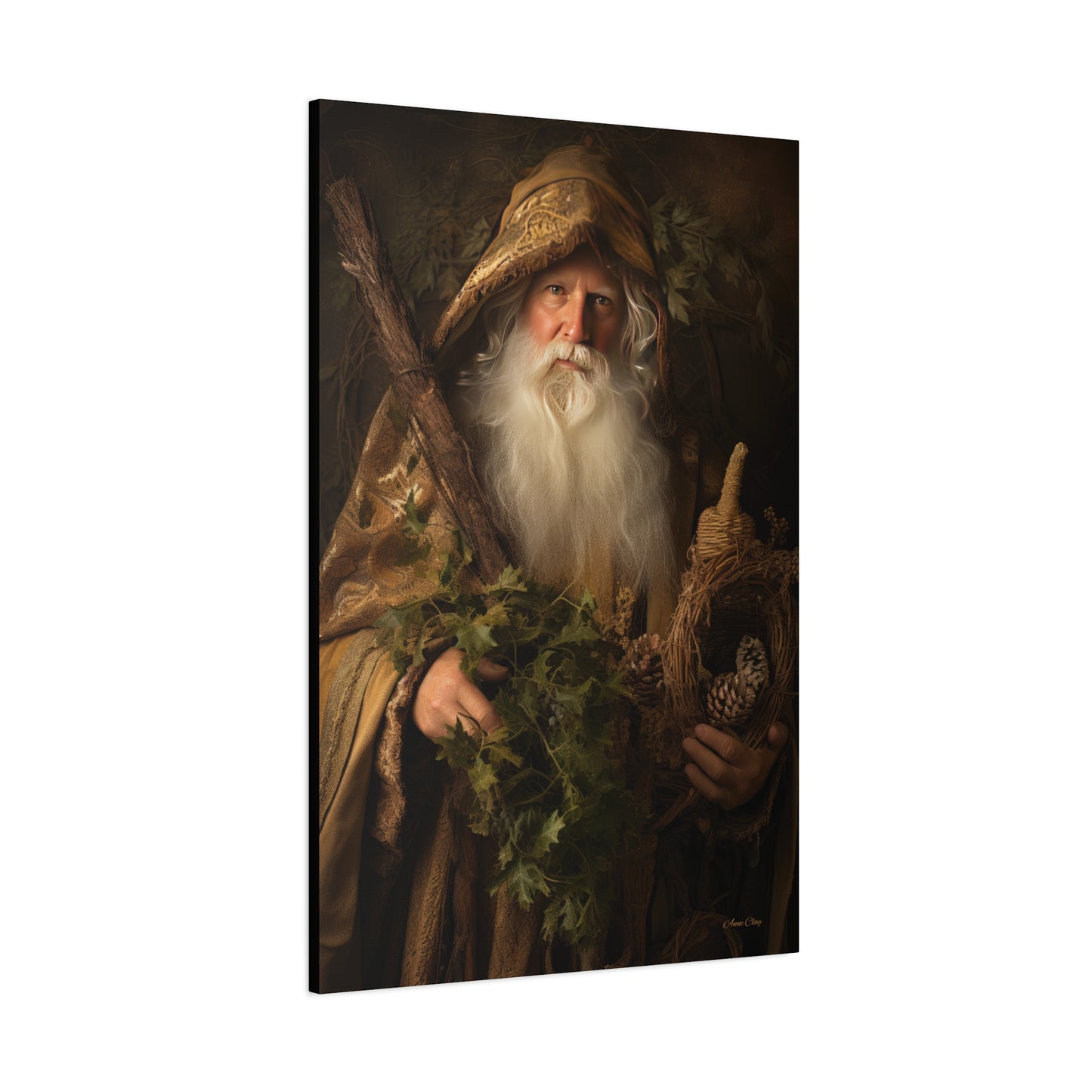 Forest Santa Matte Canvas, Stretched, 1.25"